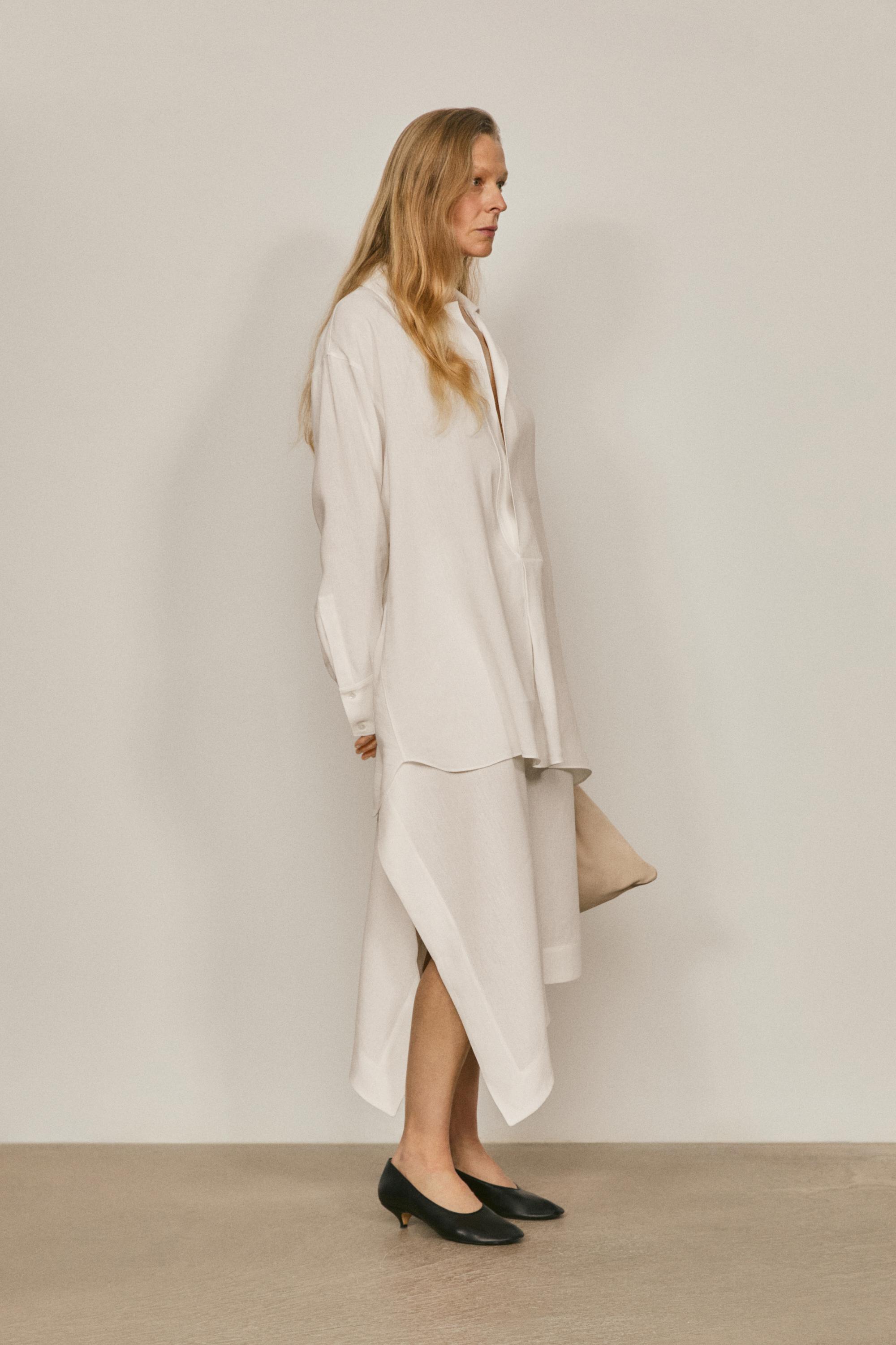 Flowing linen blend shirt - LIMITED EDITION — WHITE