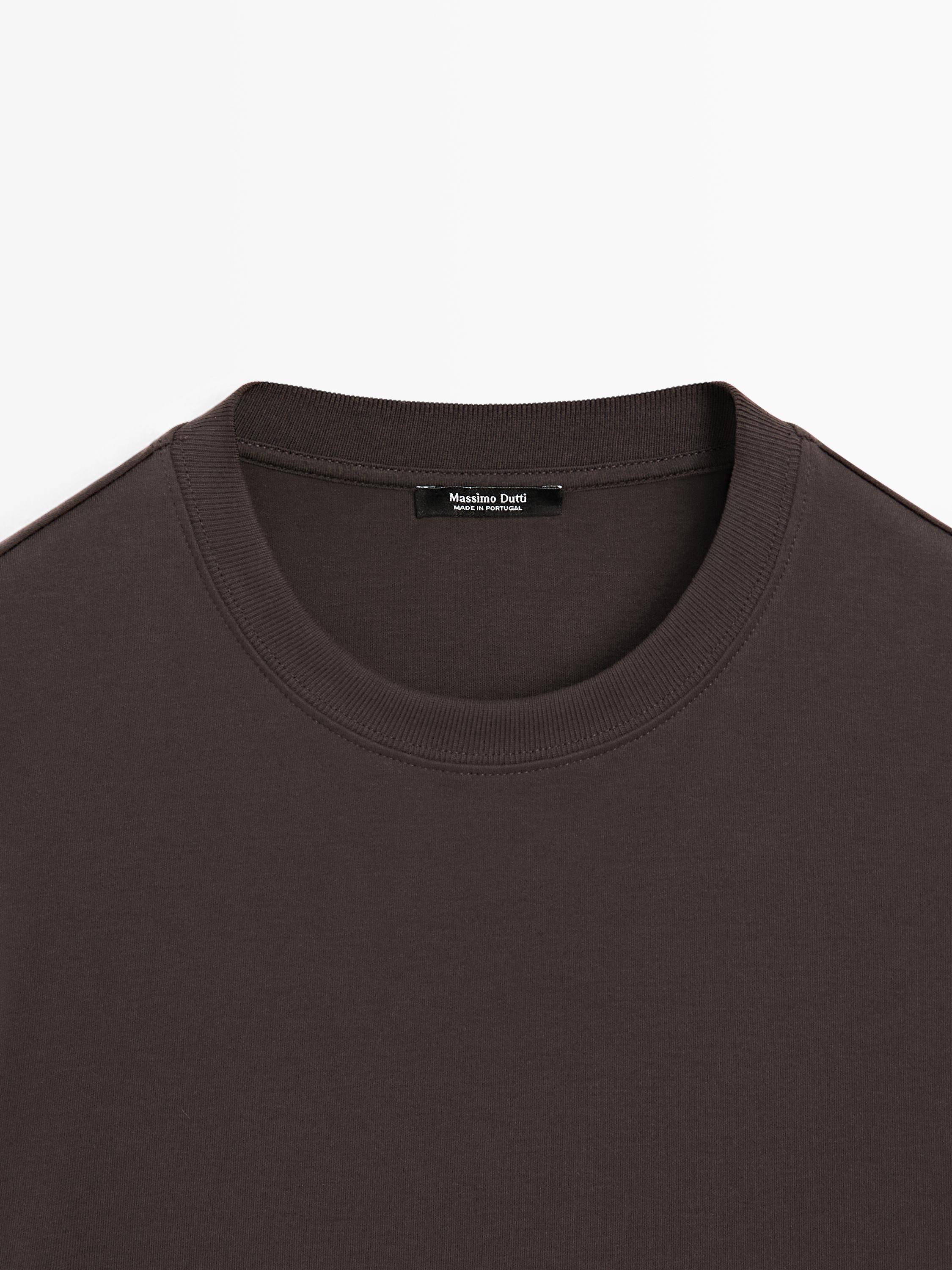 Short sleeve interlock T-shirt — BROWN