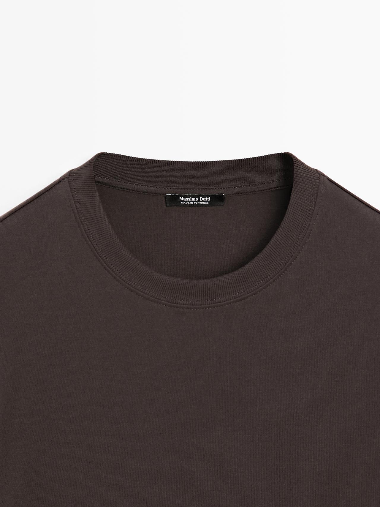 Short sleeve interlock T-shirt — BROWN
