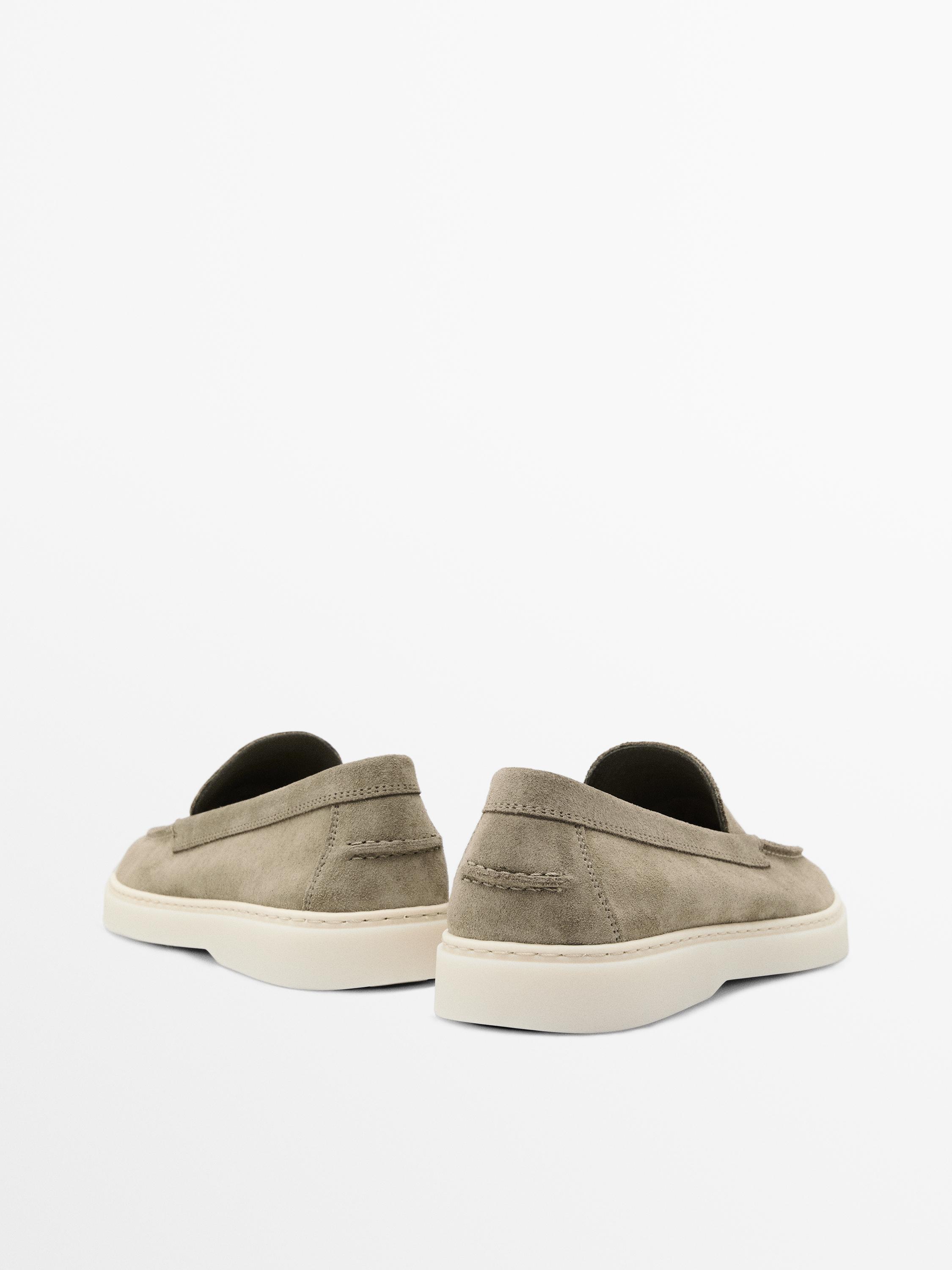 Split leather loafers