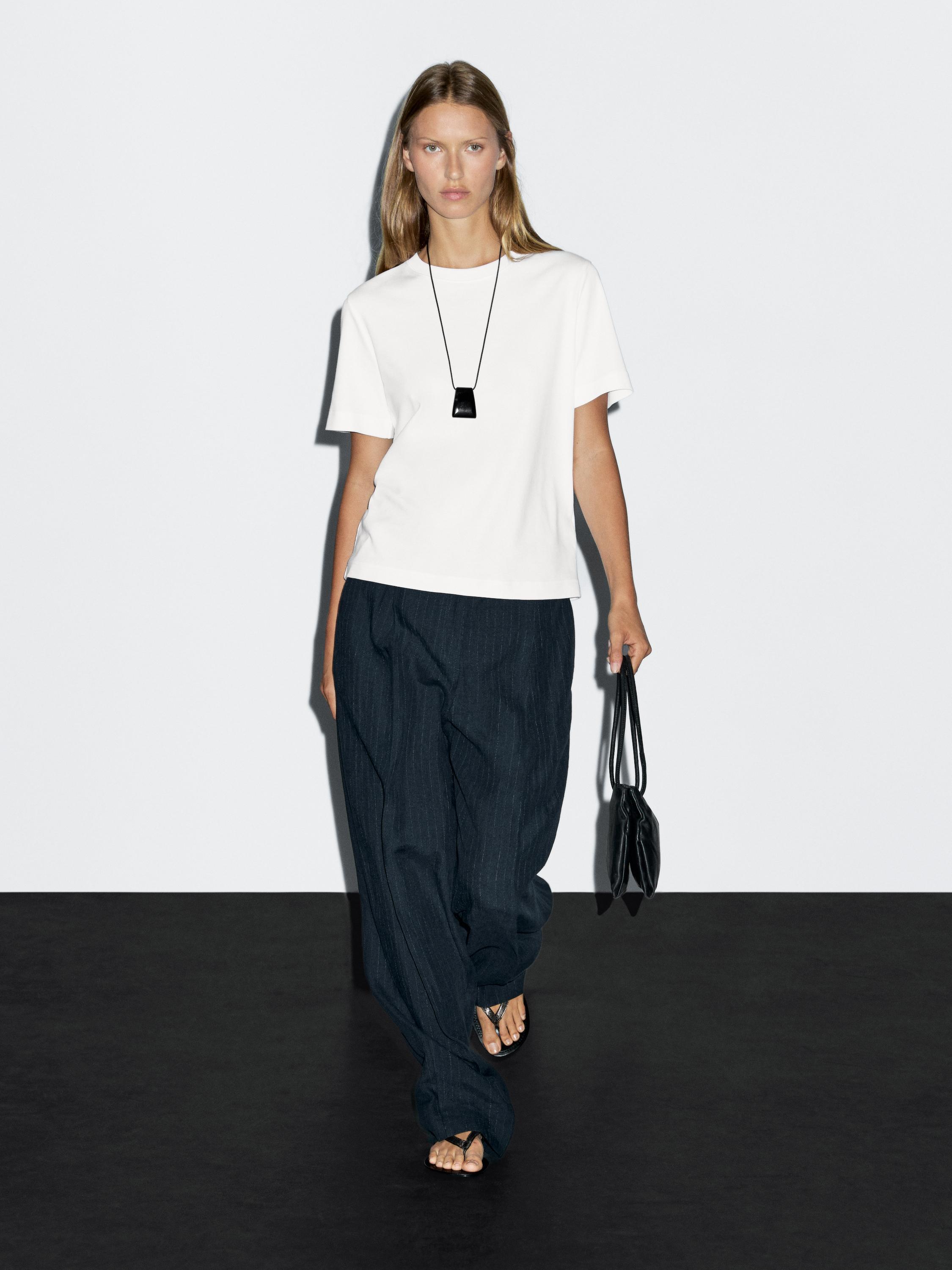 Short sleeve interlock T-shirt — Off white