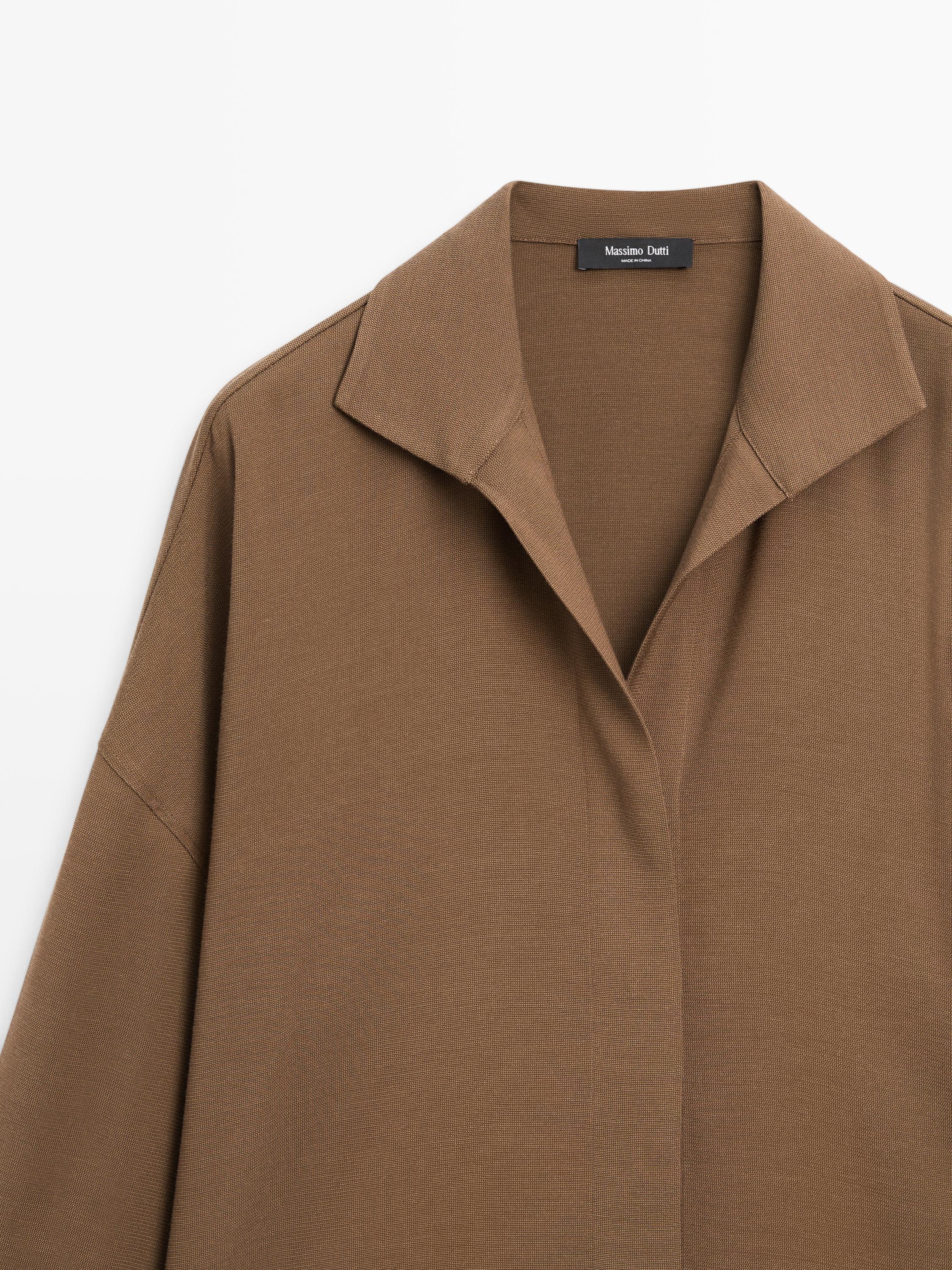 Flowing cotton blend shirt