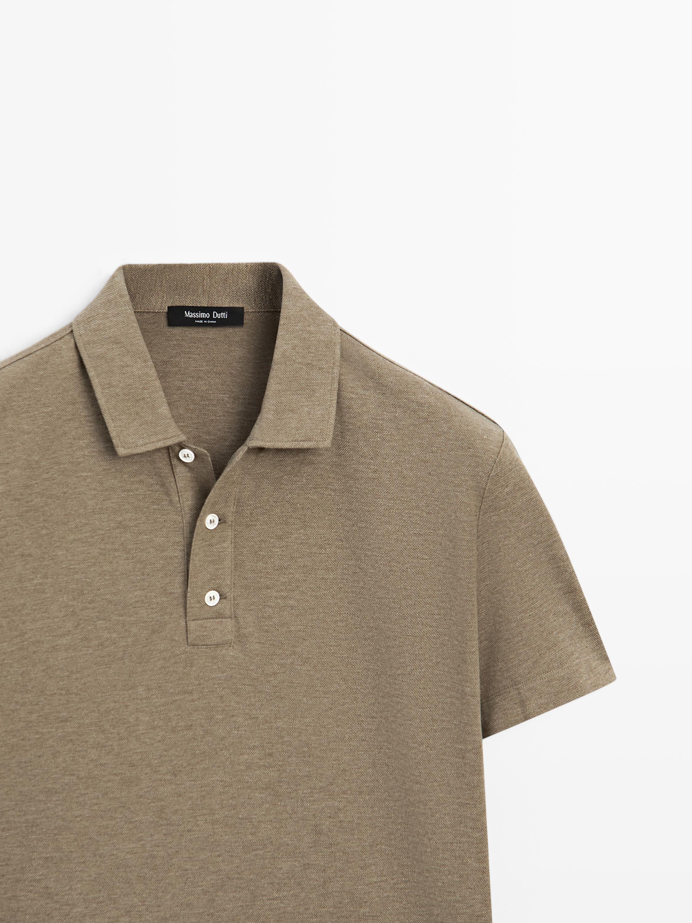 Polo manga corta 100% algodón melange