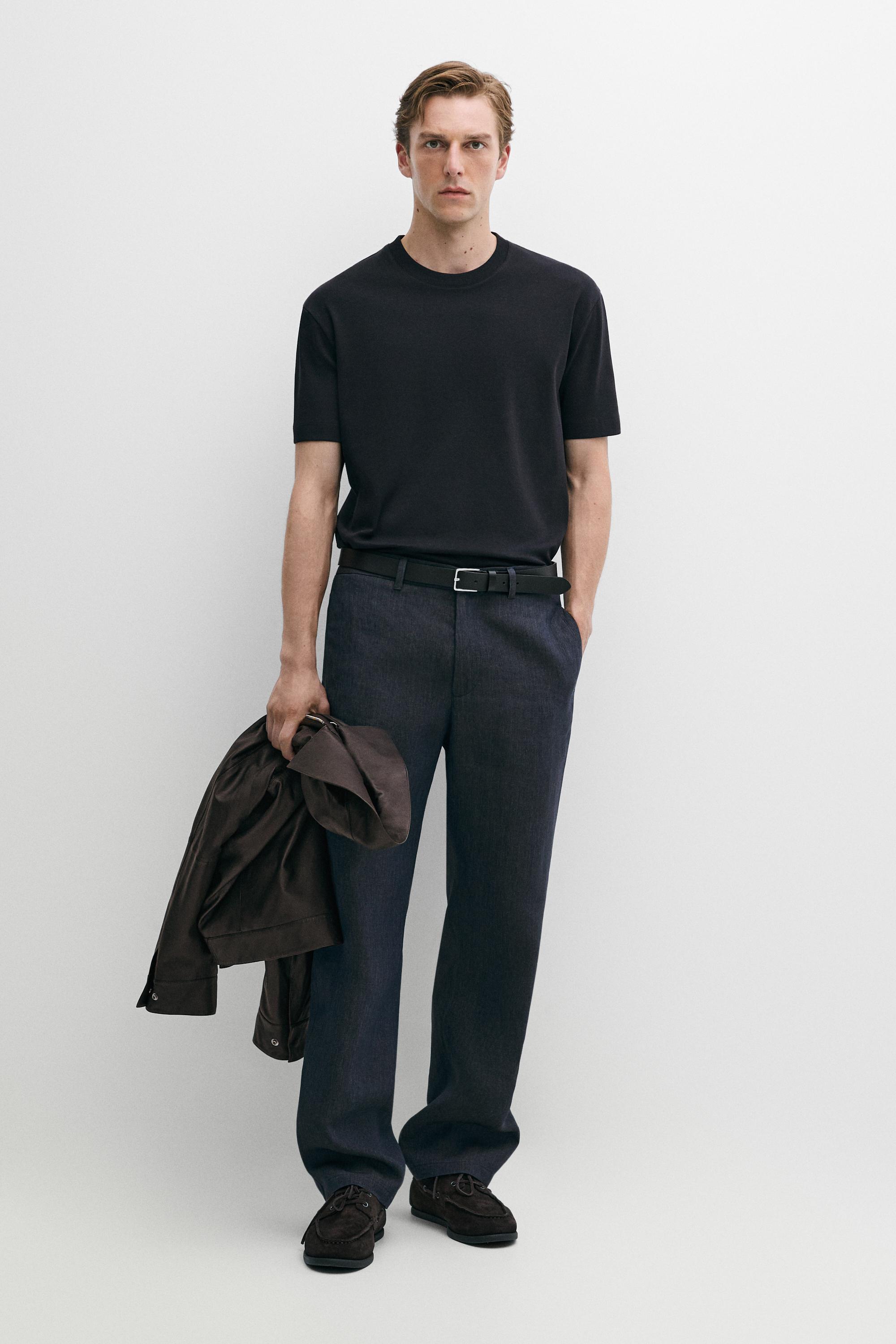 100% cotton short sleeve T-shirt — NAVY BLUE