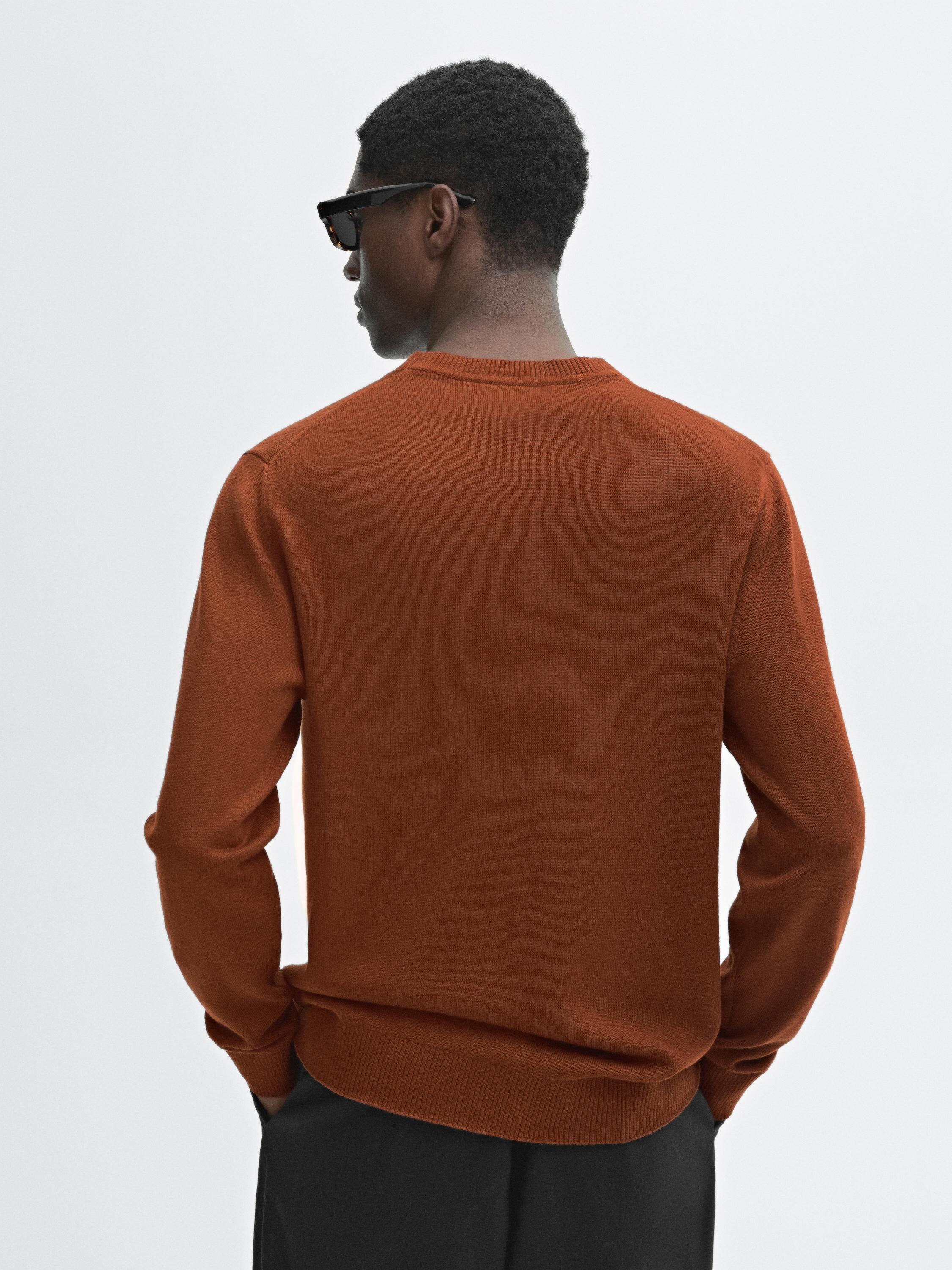 Cotton blend knit sweater