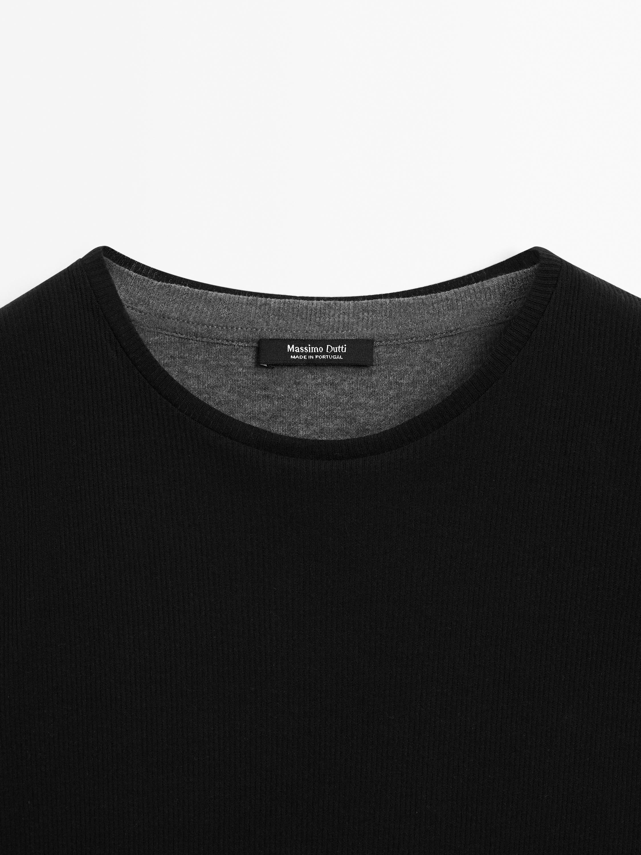Massimo Dutti【NEW】Double-layer T-shirt with wavy trims 06212755700-o3.jpg?ts=