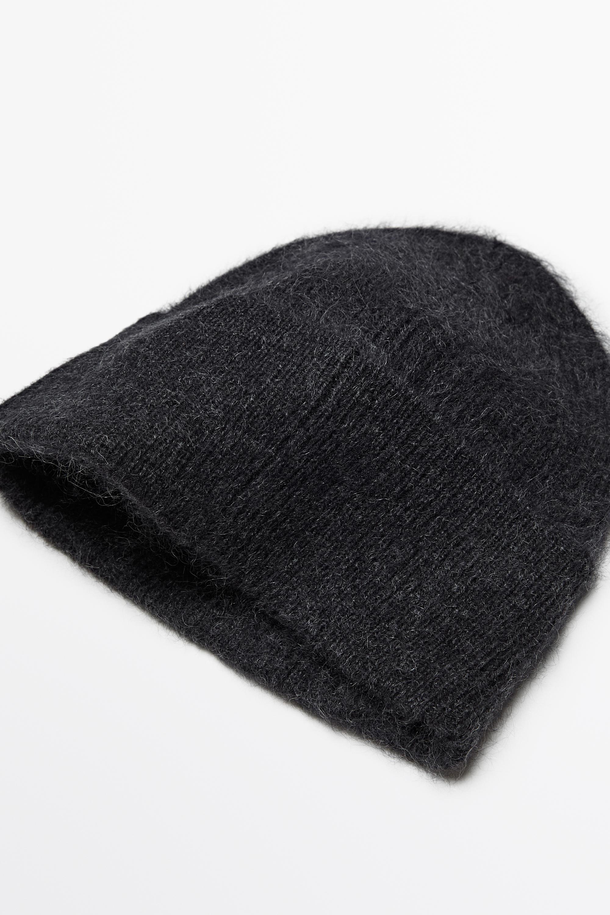 100% cashmere knit beanie — ANTHRACITE GREY
