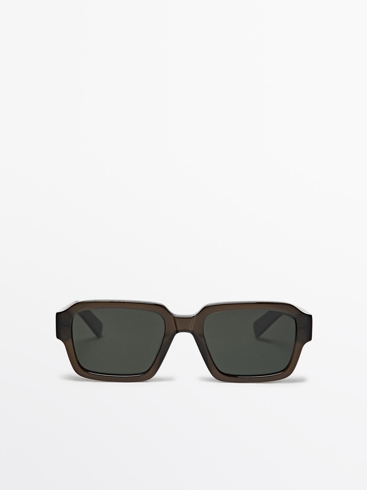 Occhiali Da Sole Rettangolari - Verde - 01 - Massimo Dutti - Maschile