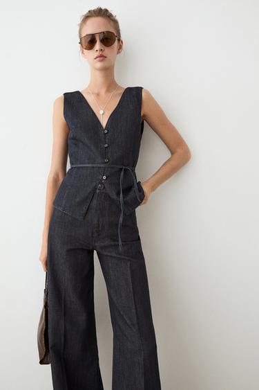 Total look denim vest — DARK BLUE 8