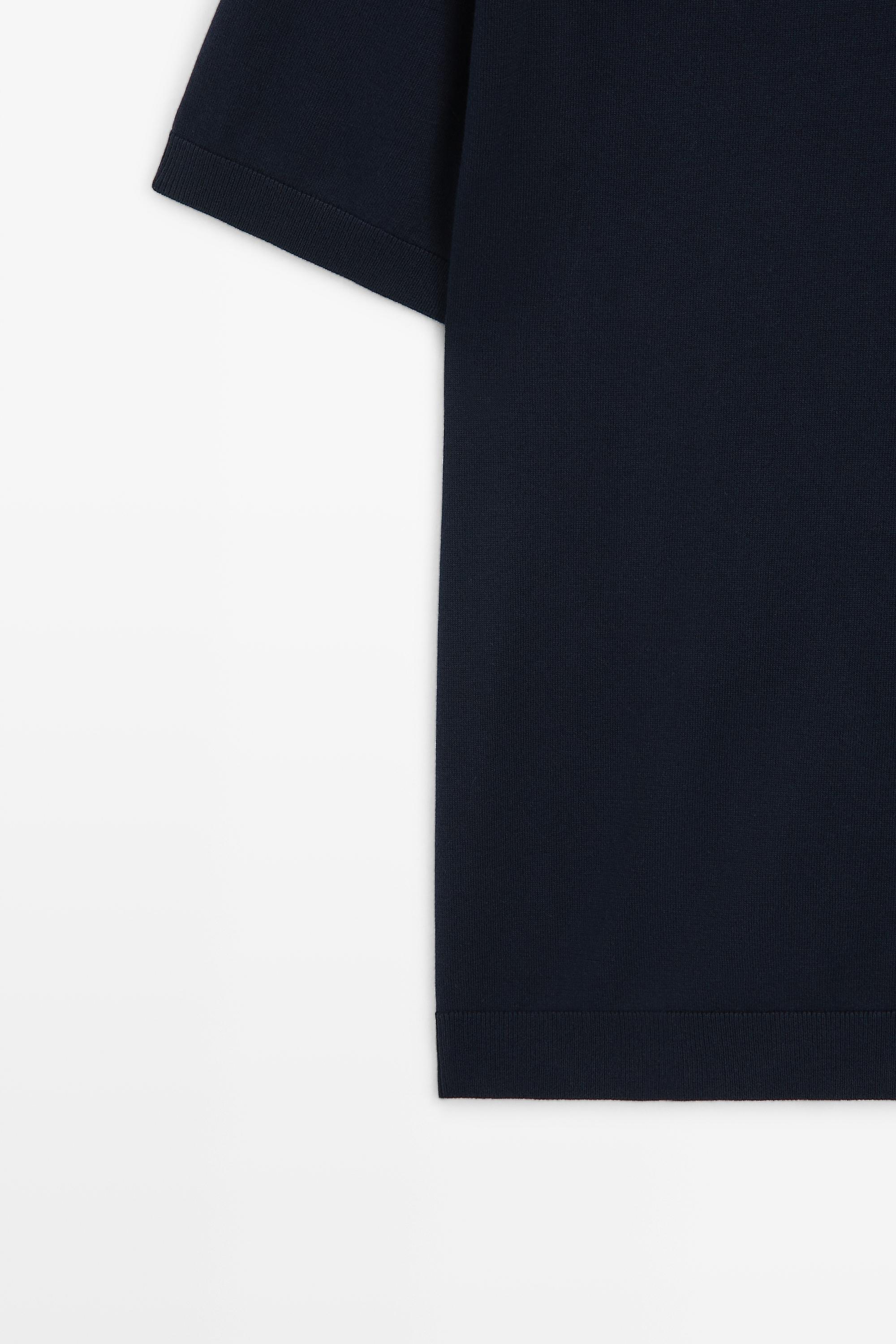 100% cotton knit polo sweater - thumbnail 4