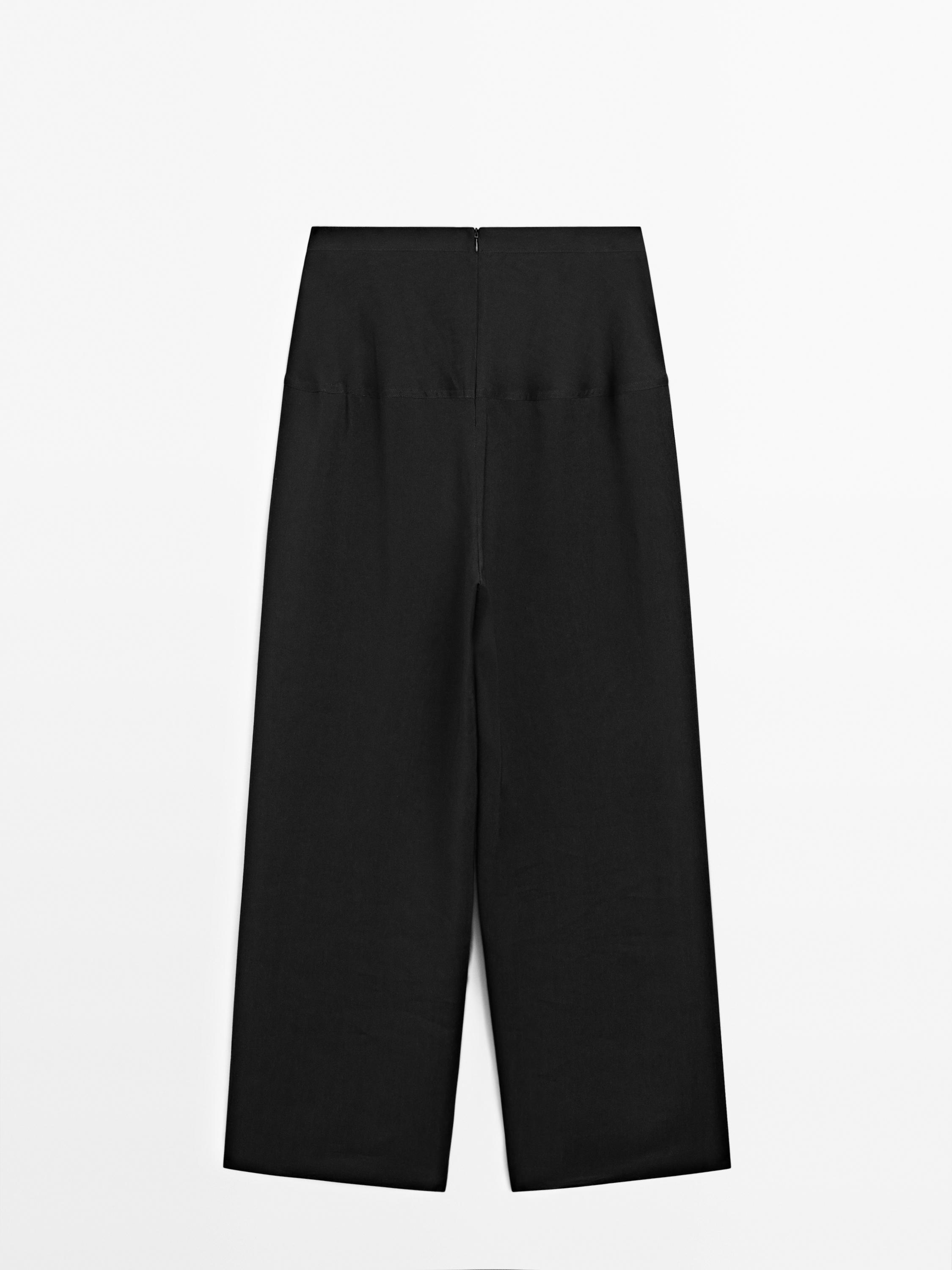 Hose aus Leinenmischgewebe mit Schärpe - Limited Edition