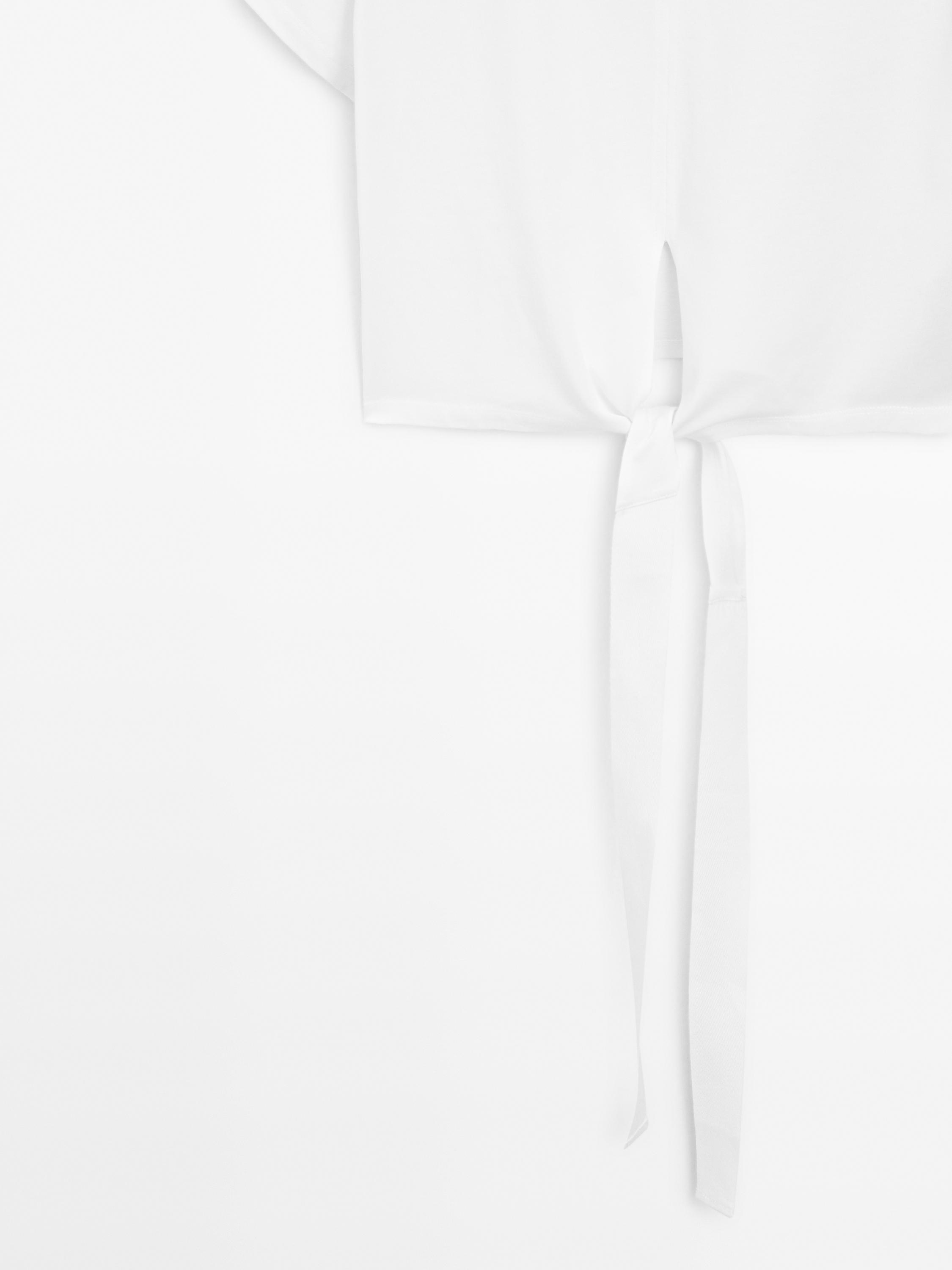 100% cotton T-shirt with tie detail