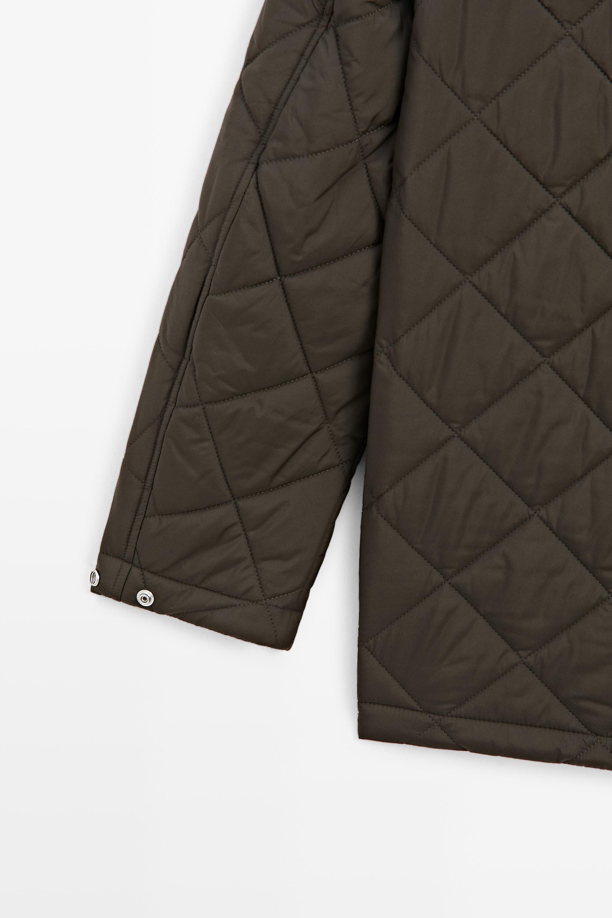 Massimo Dutti Uzun kapitone süet yakalı ceket