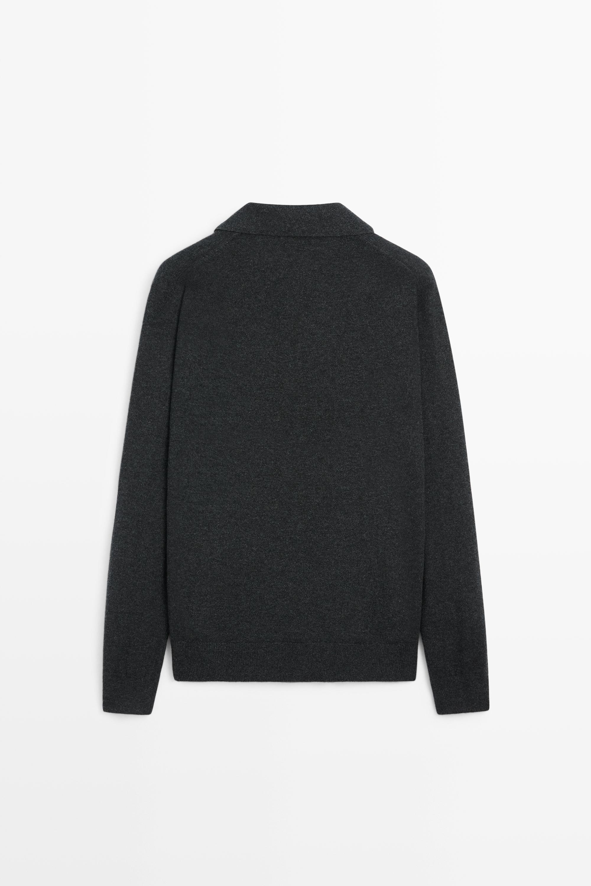 Jersey polo punto 100% cashmere
