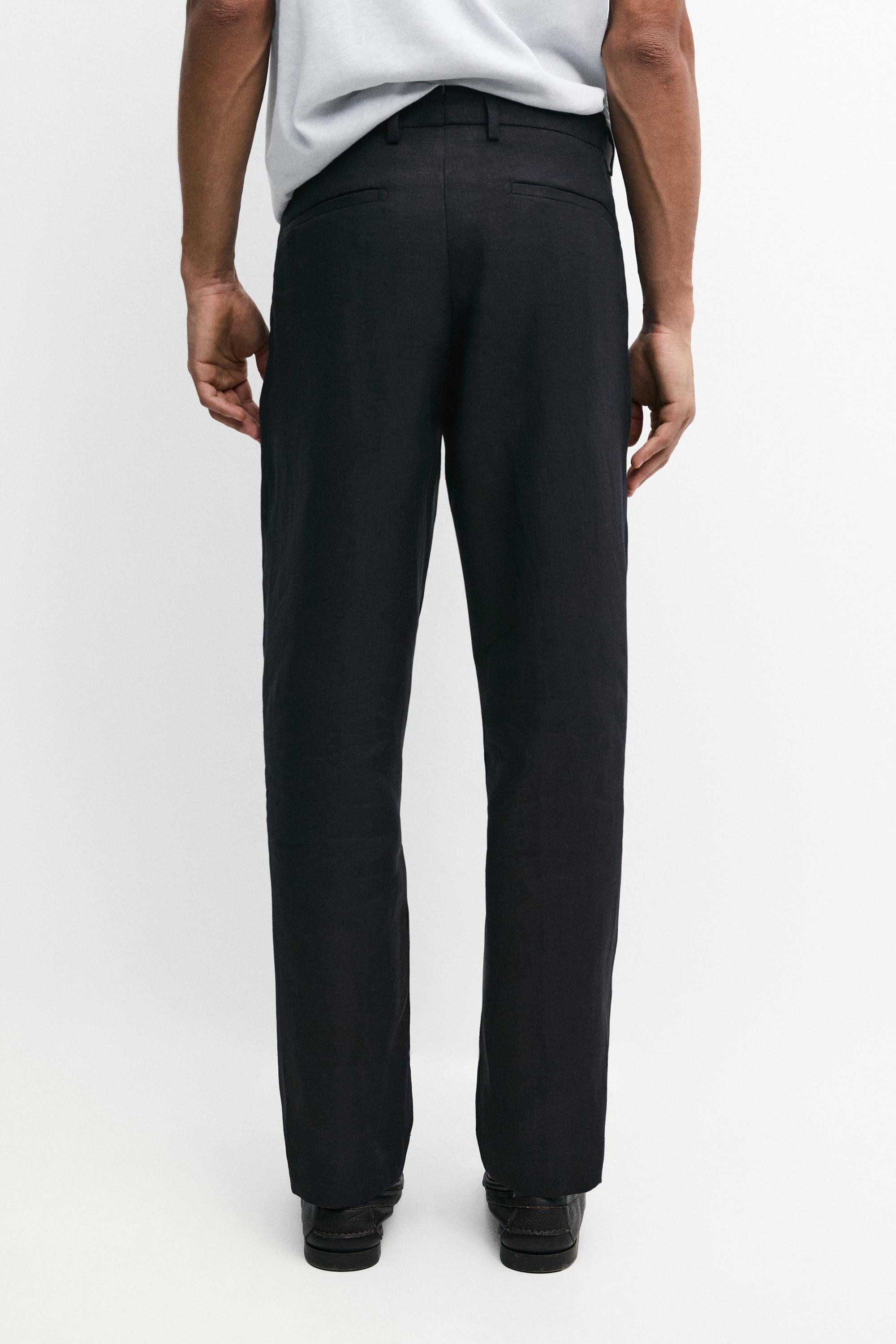 Linen suit trousers — DEEP BLUE