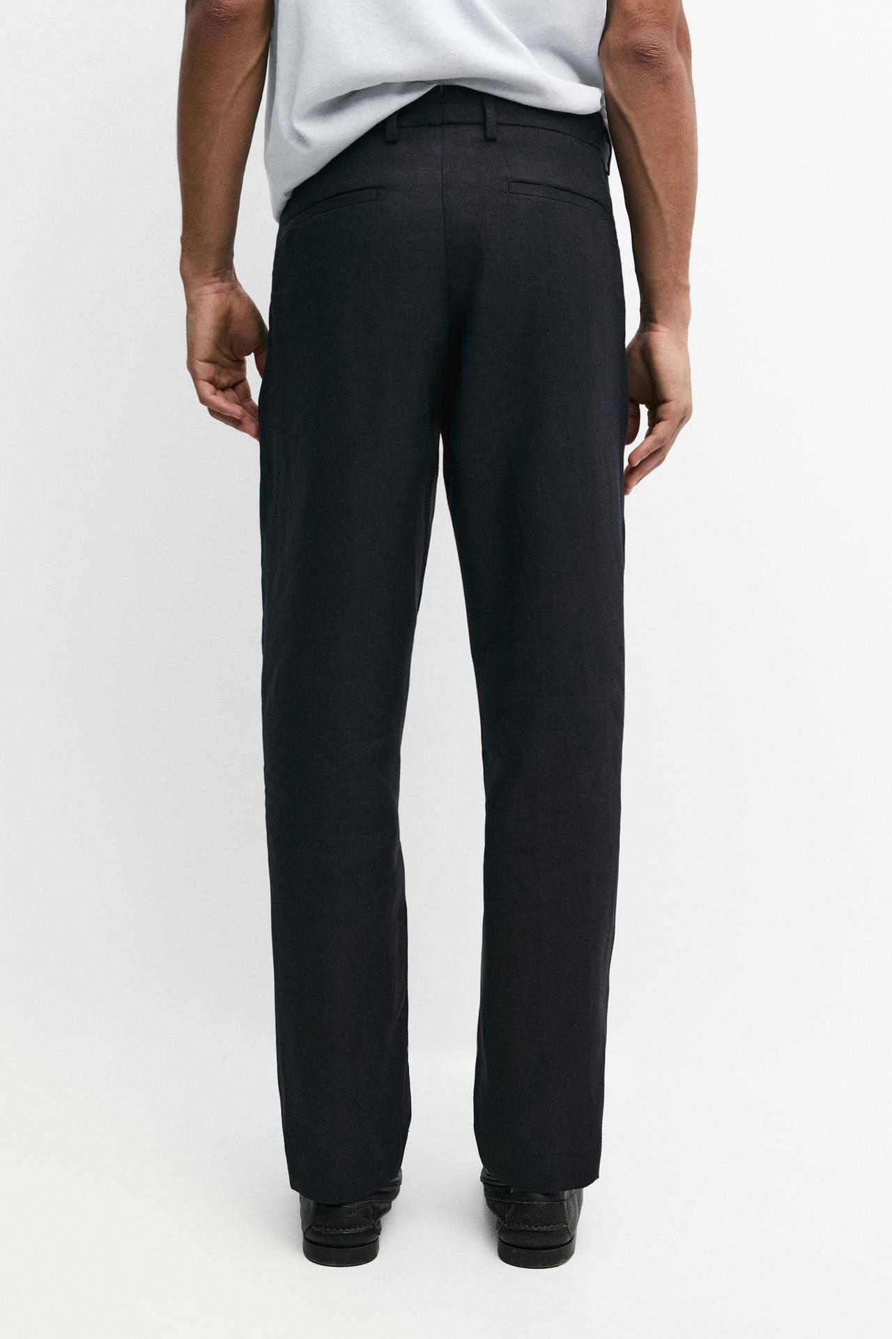 Linen suit trousers — DEEP BLUE