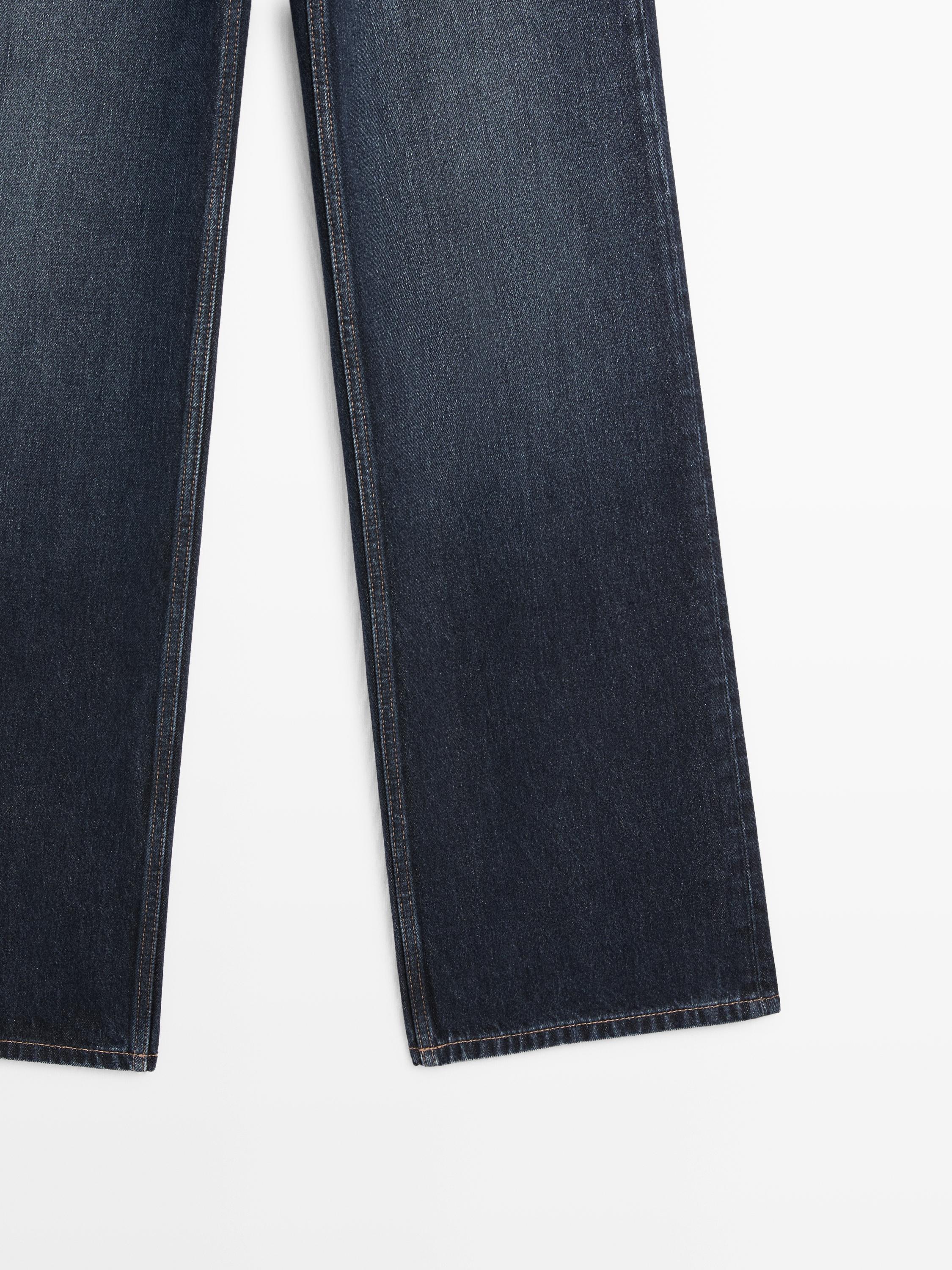 High-waist wide-leg jeans — DARK BLUE