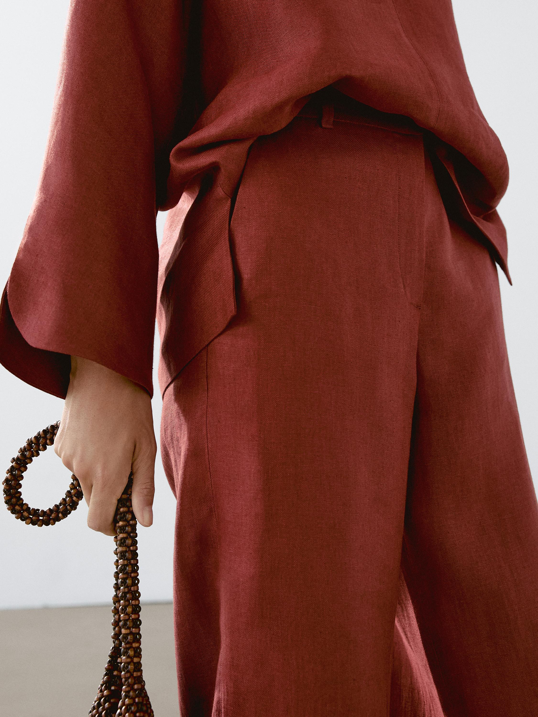 Flowing 100% linen trousers