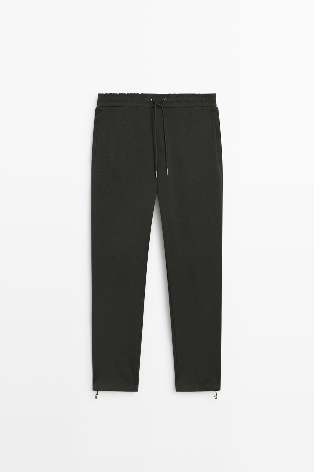 Jogger Fit Total Look Pants — DARK GREEN