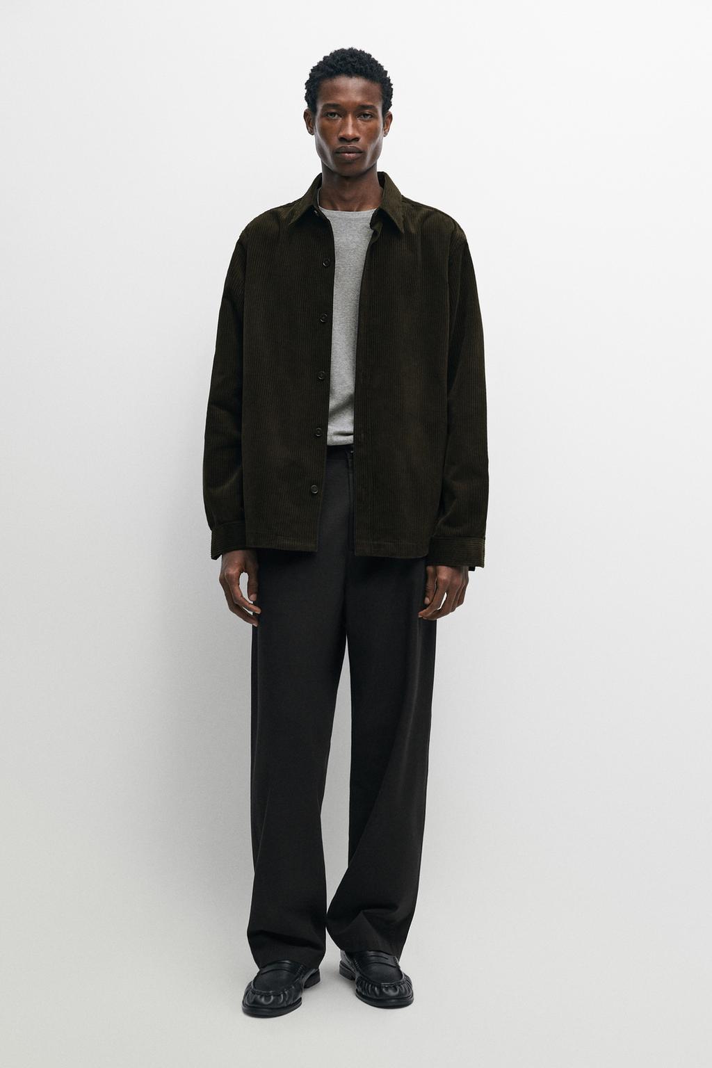 Massimo Dutti 100% pambıq kordüroy üst köynək