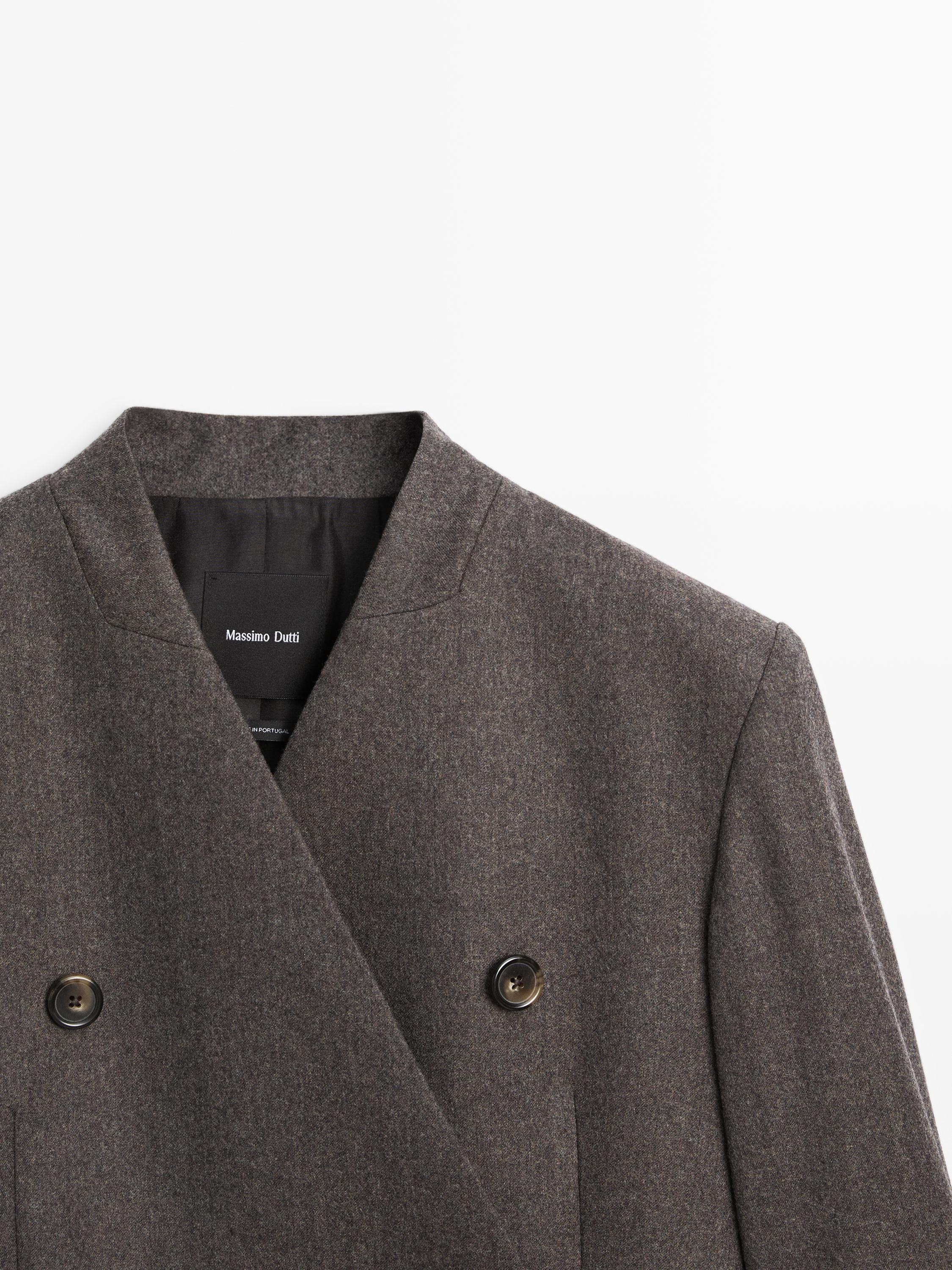 Veste de tailleur chinée 100 % laine