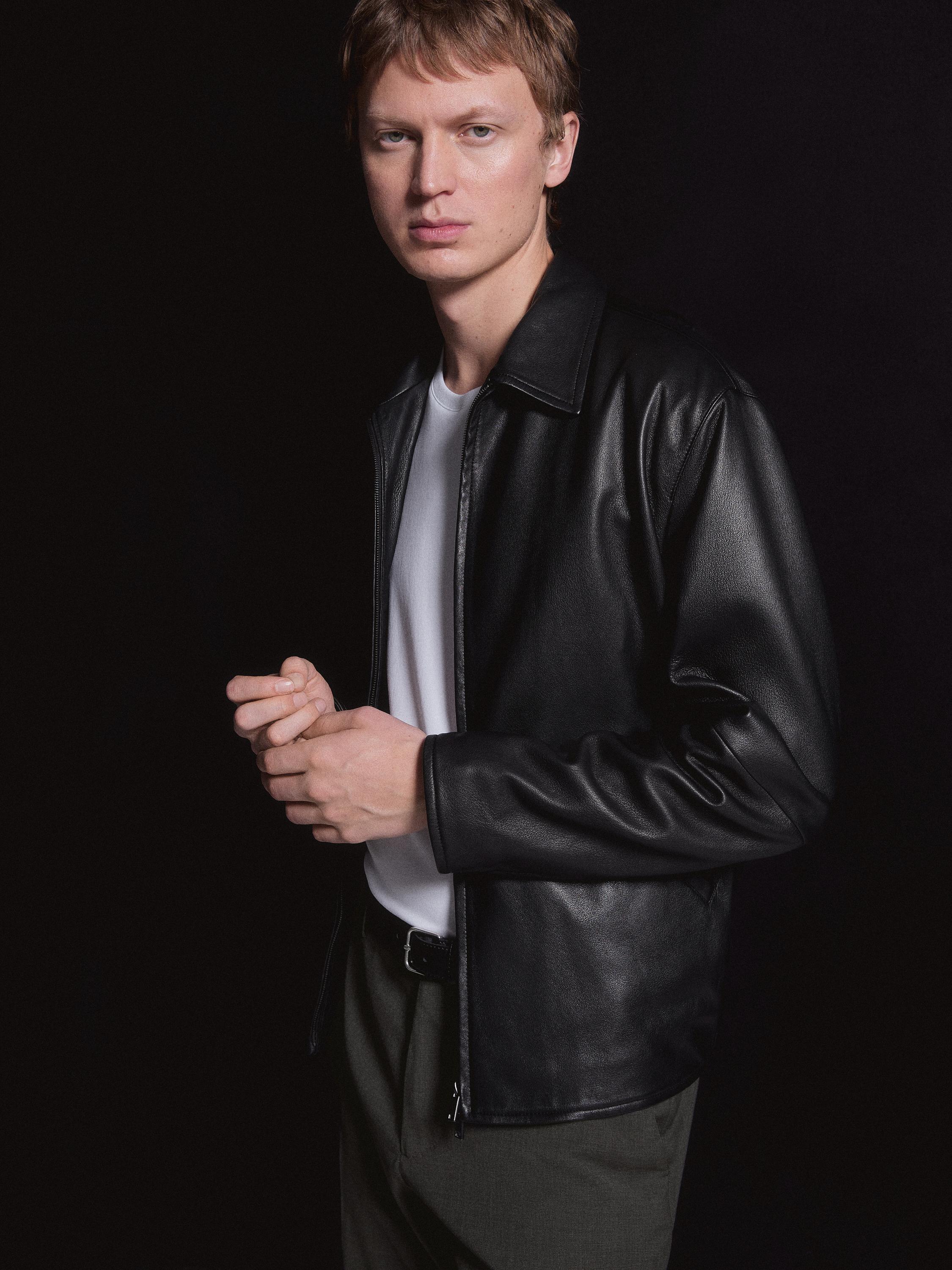 Nappa leather jacket