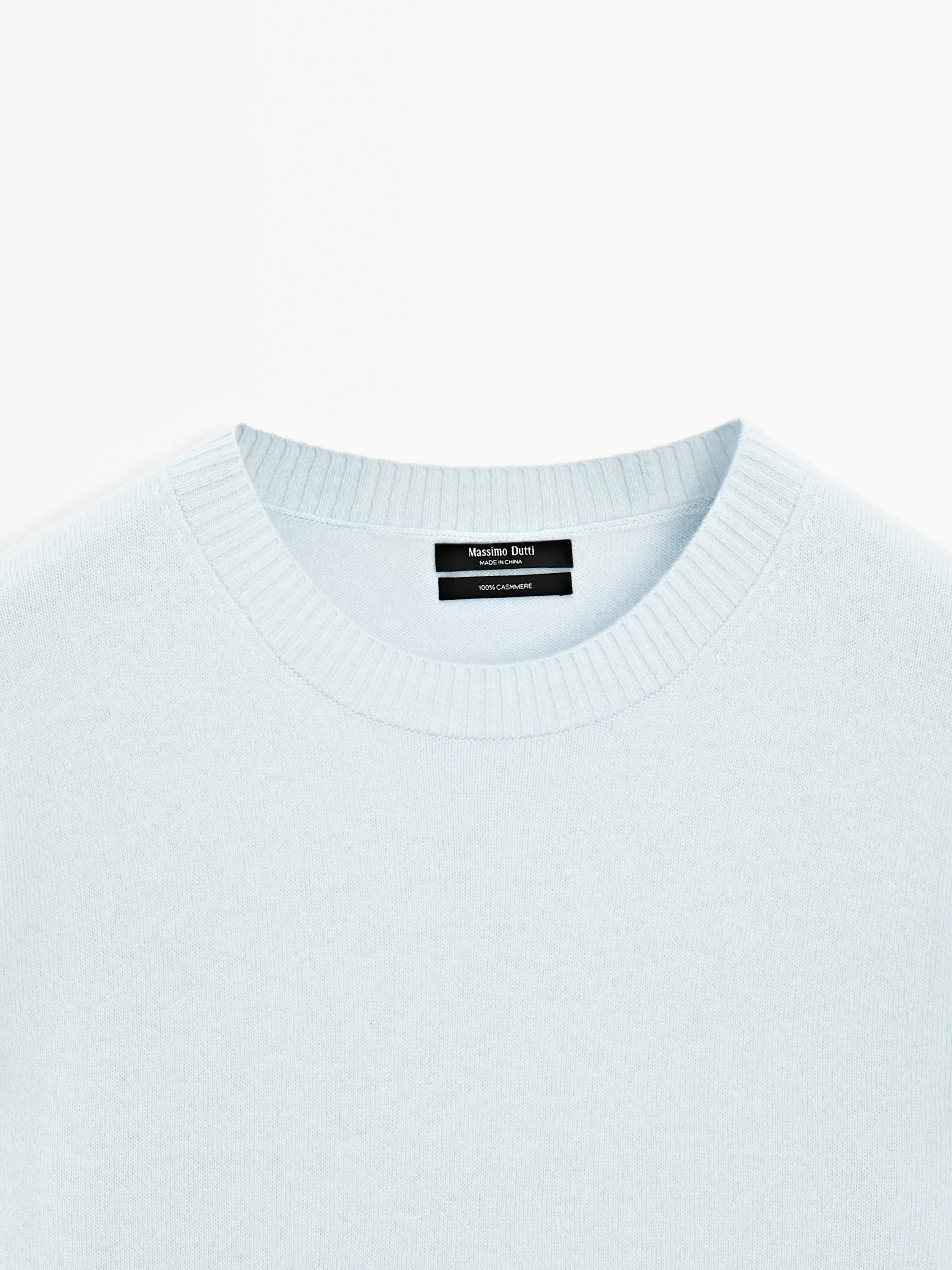 100% cashmere crew neck sweater