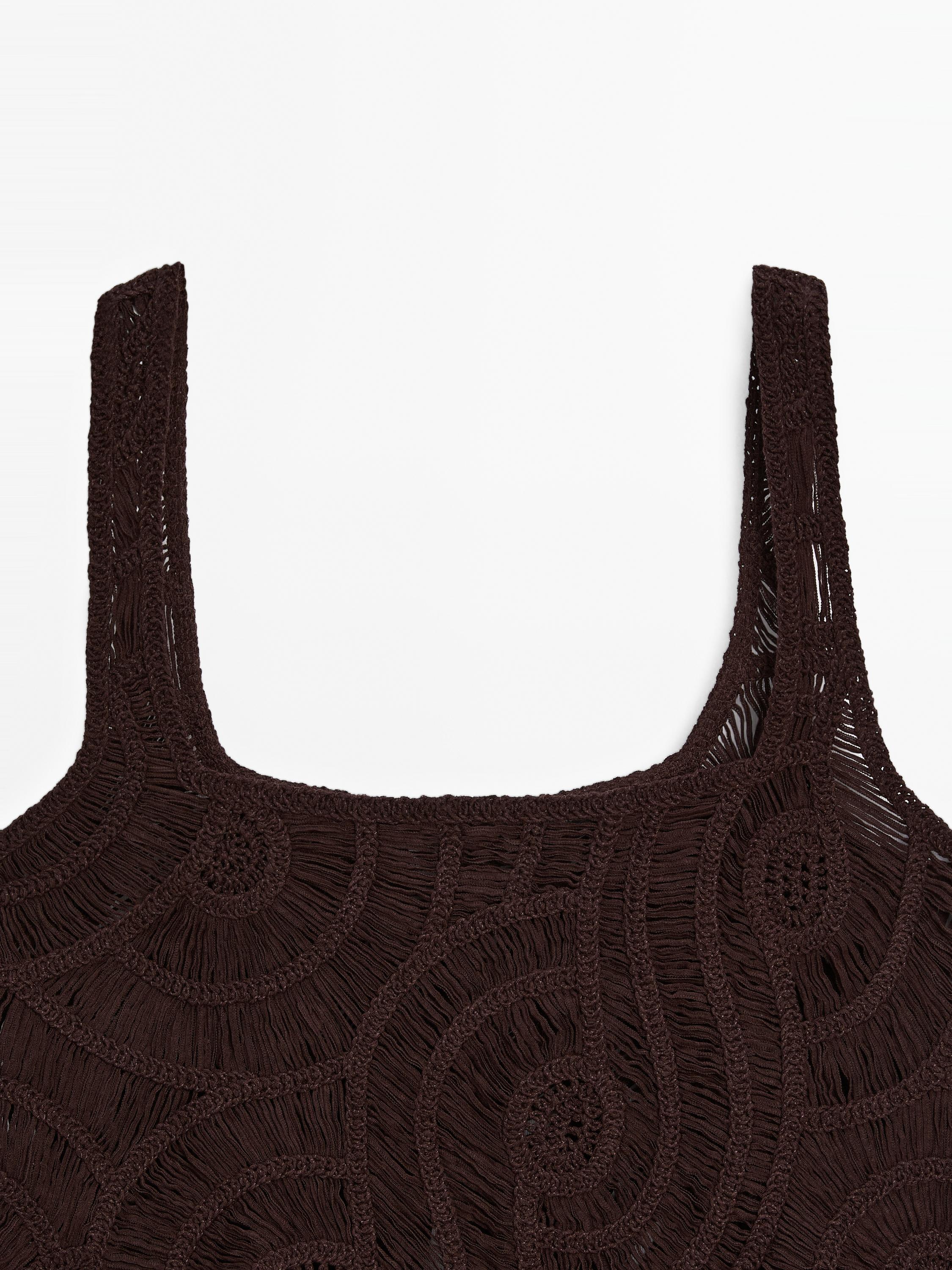 Crochet knit top