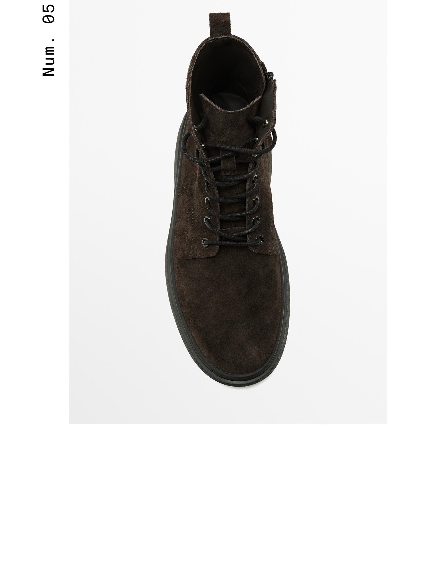 Split suede boots