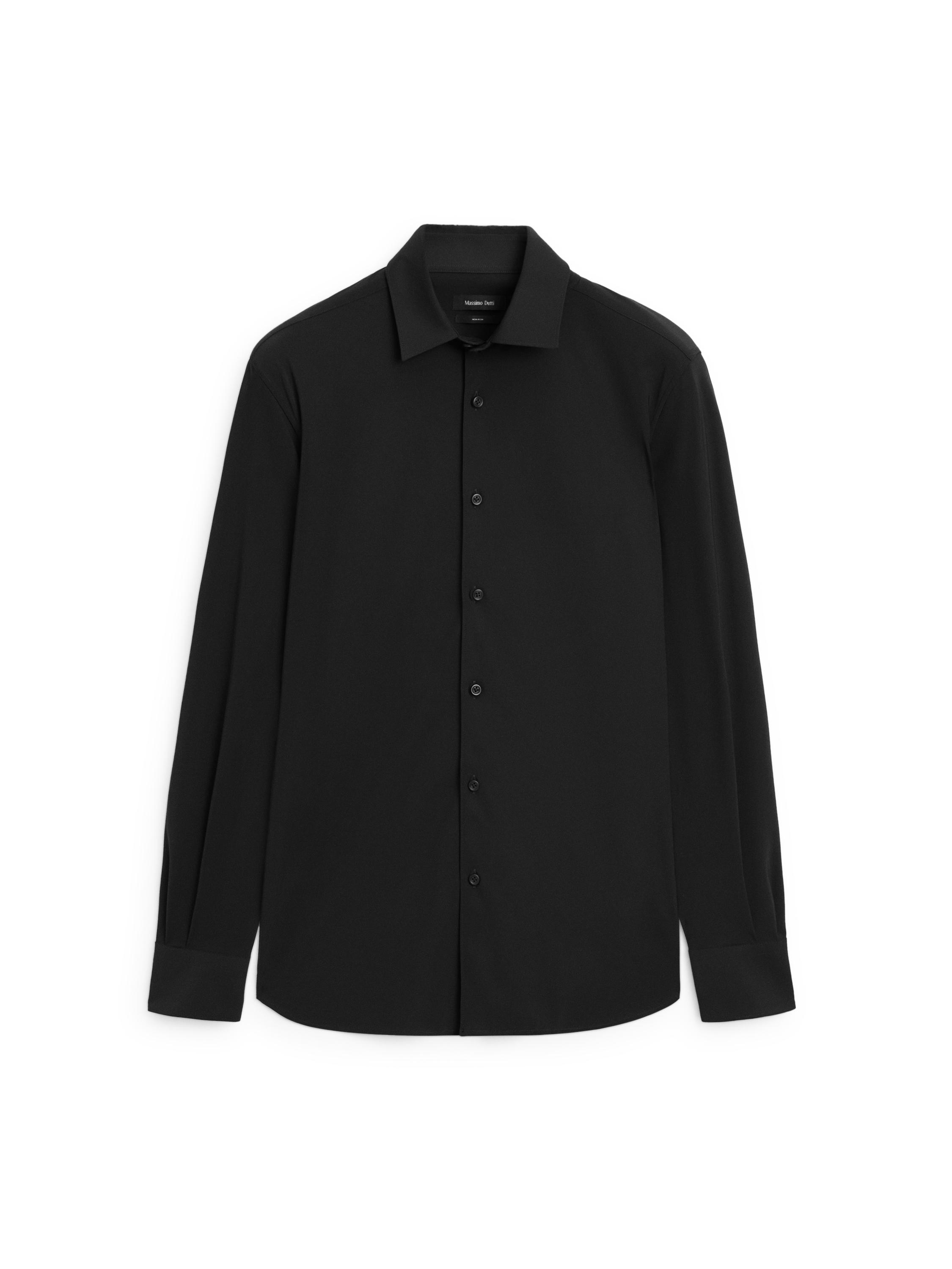 Slim fit stretch shirt — BLACK