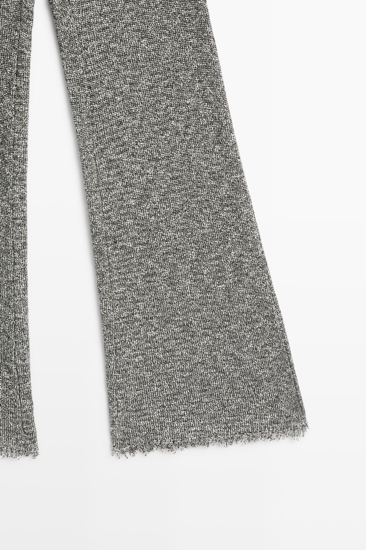 Flowing pants with flecked finish and total look — GREY MARL