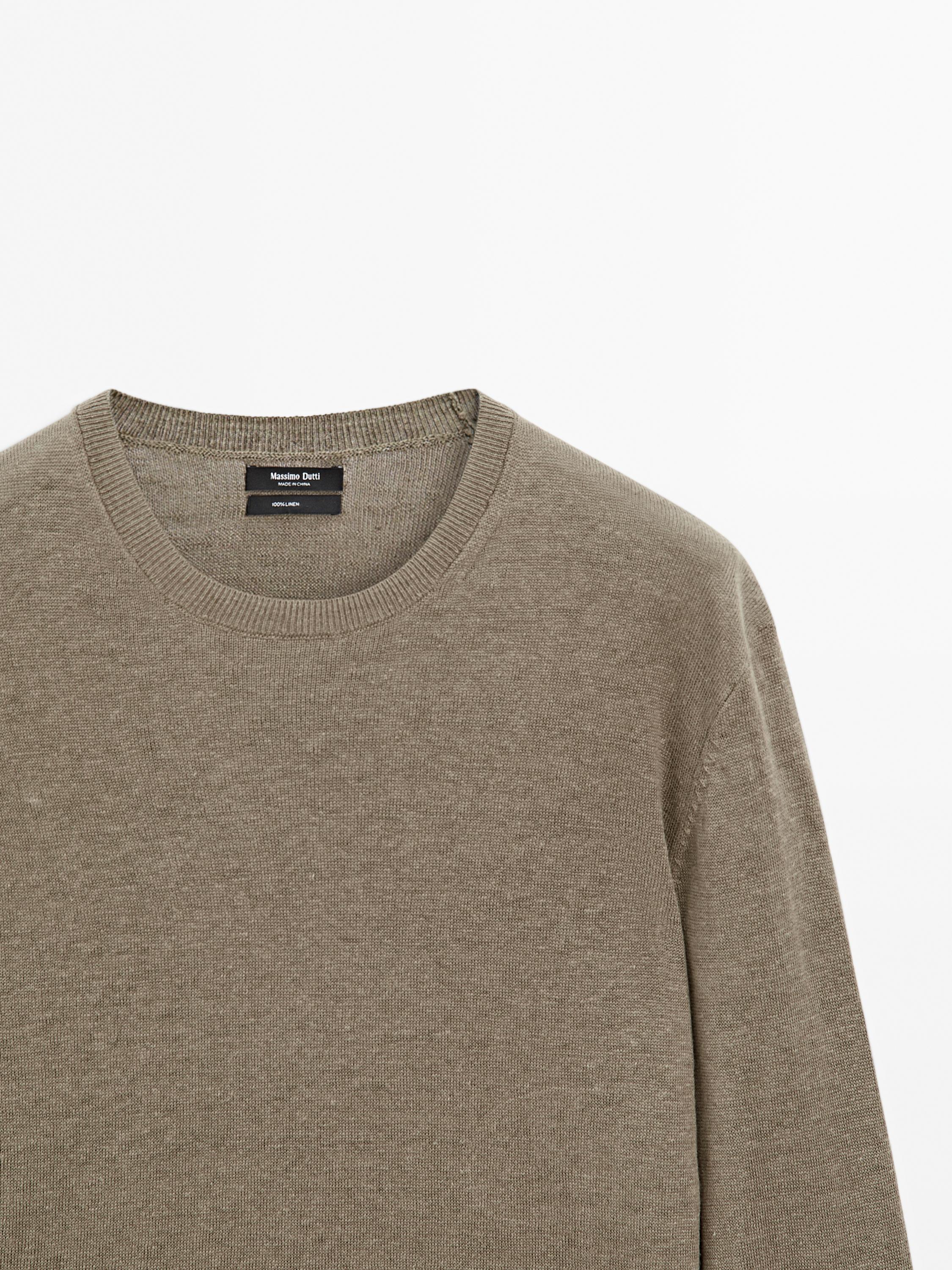 100% linen fine knit sweater