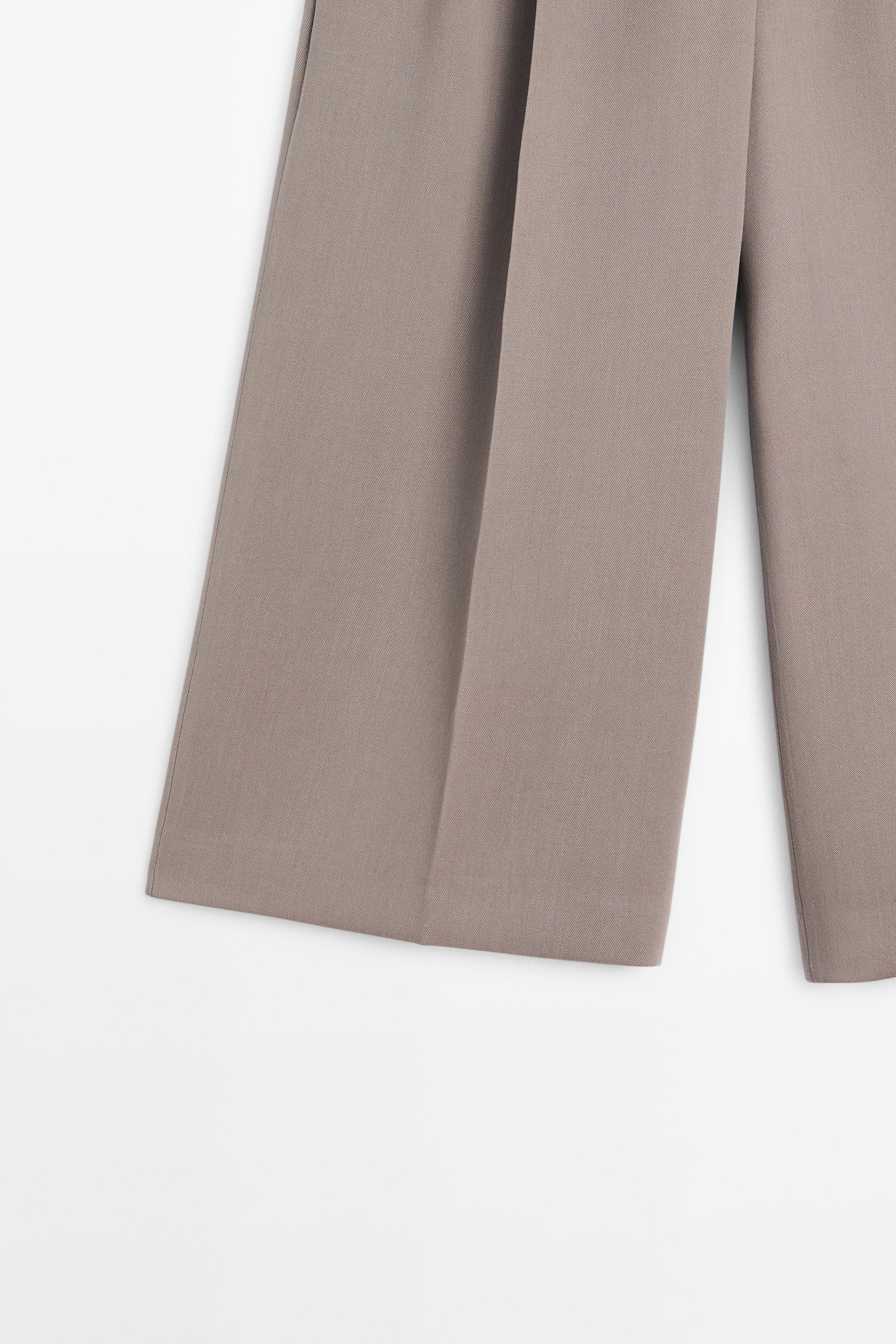 Flowing long wide-leg Bermuda shorts — MOLE BROWN