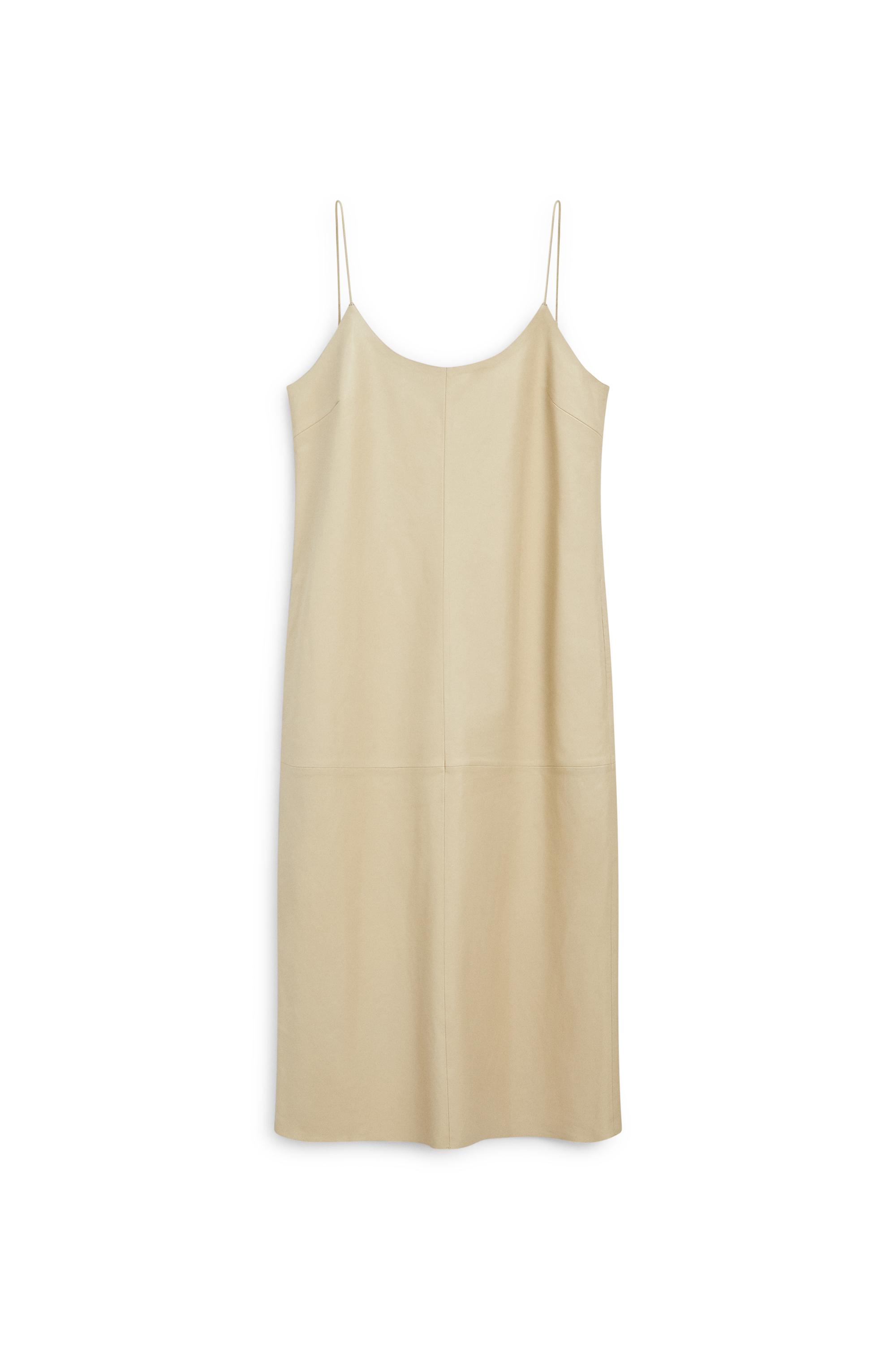 Nappa leather midi dress - LIMITED EDITION — Beige