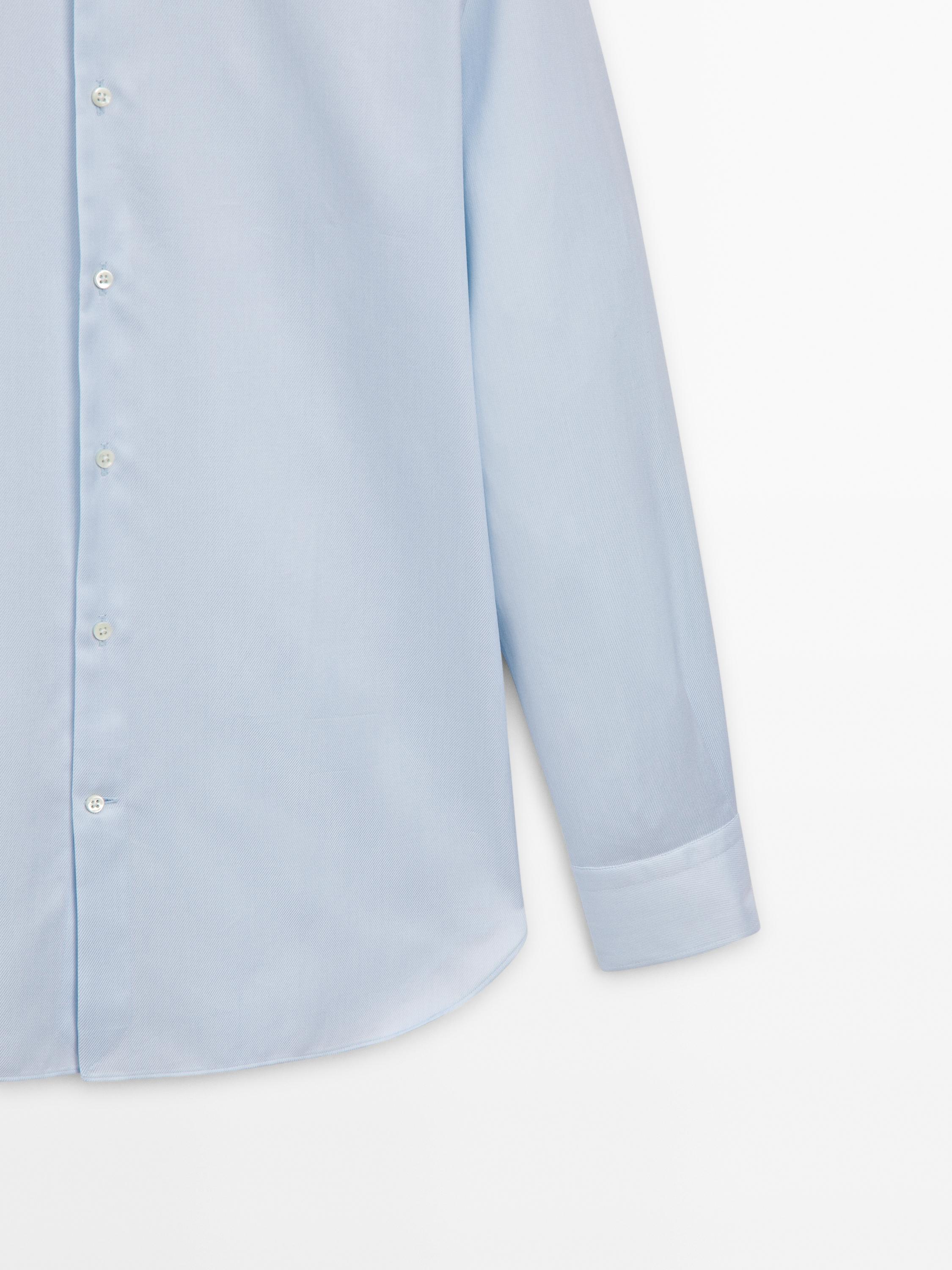 Camicia in twill slim fit 100% cotone