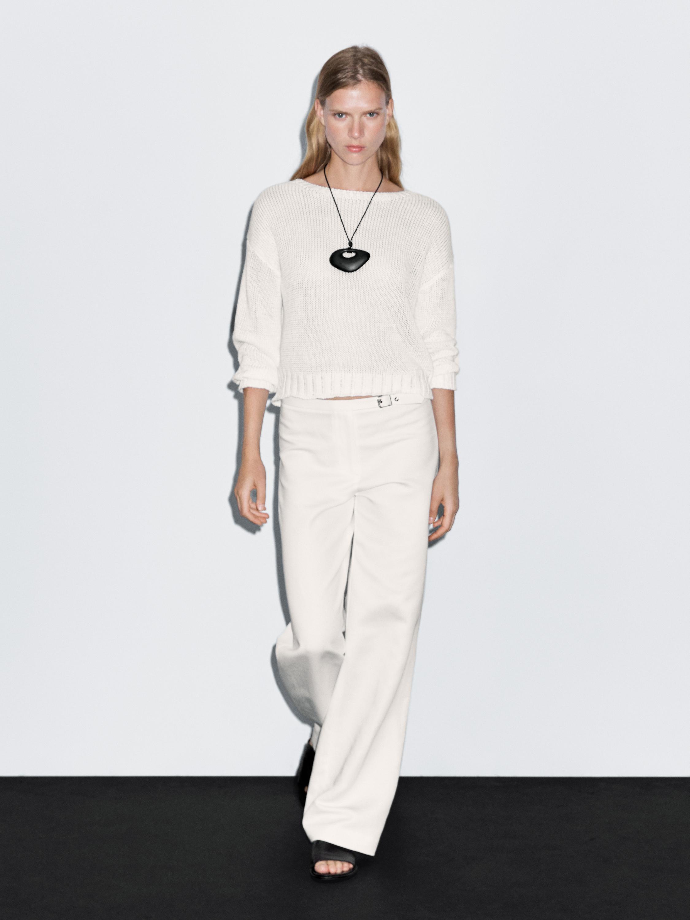 Pantalon droit avec boucle