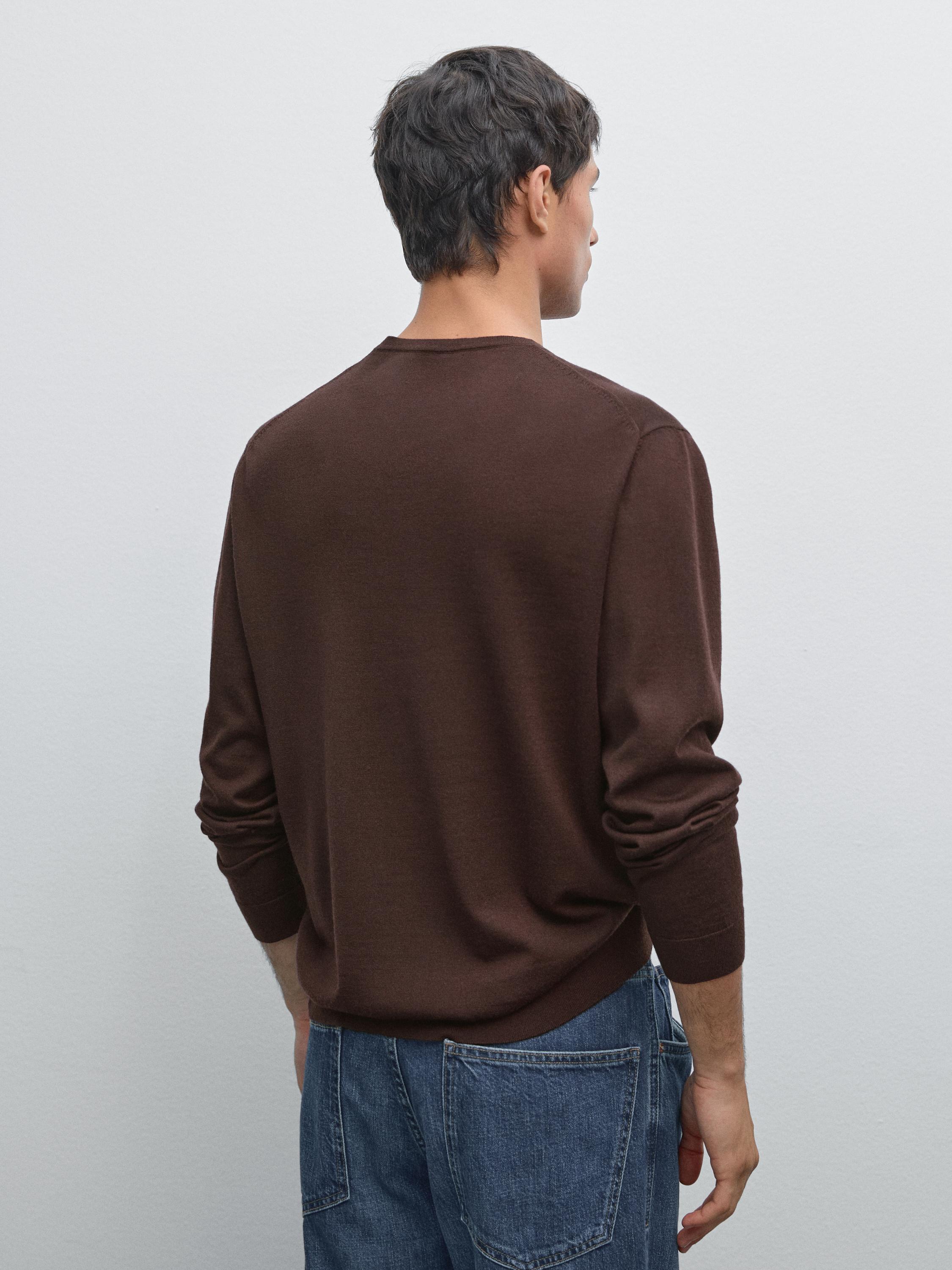100% merino wool knit sweater