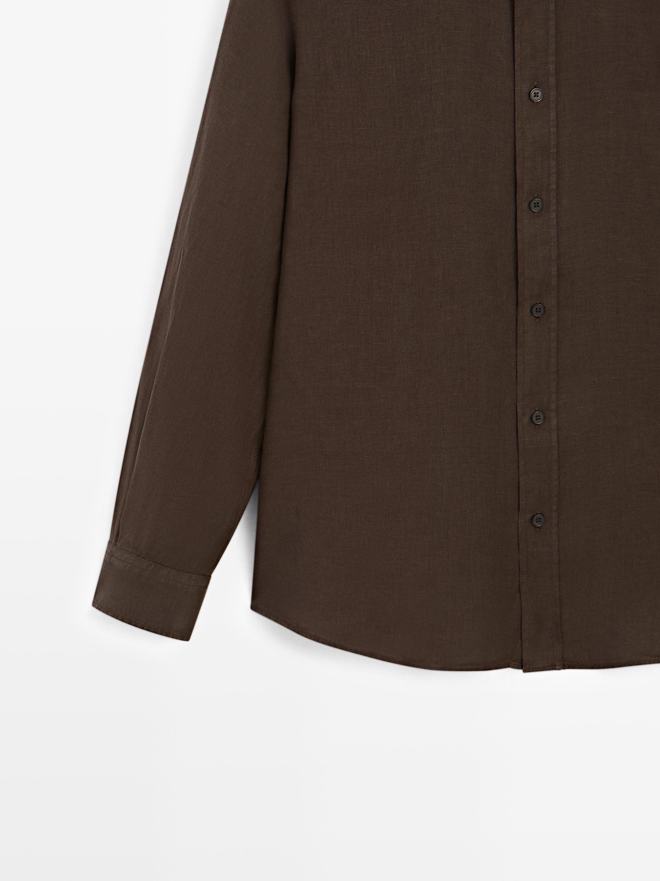 100% linen slim fit shirt