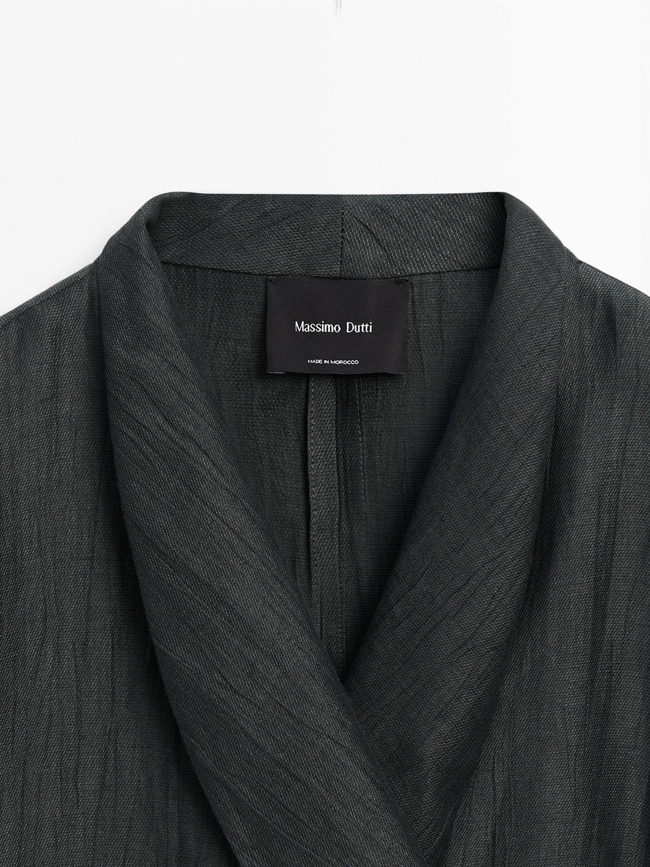 100% linen kimono with tie