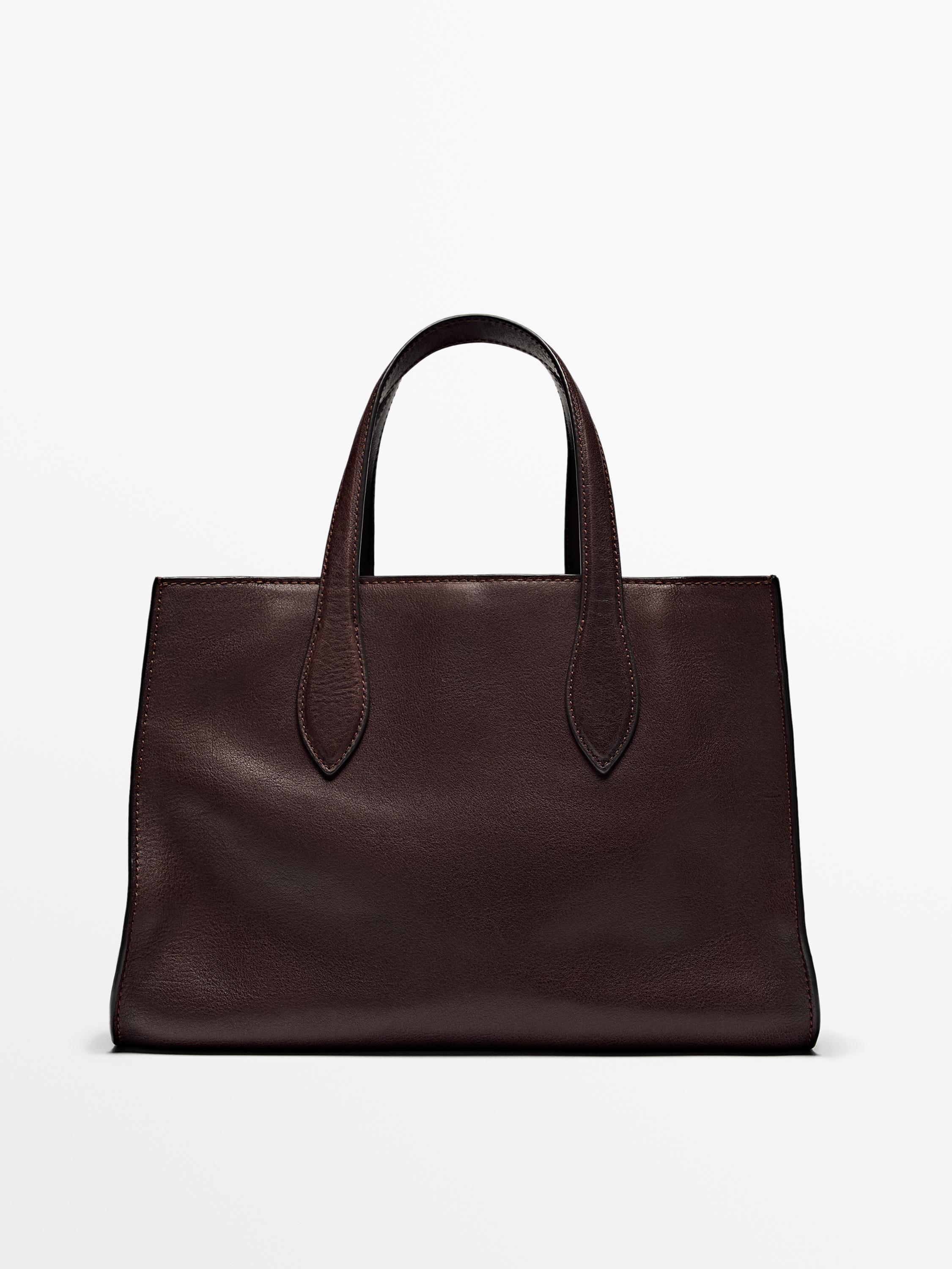 Mid-size nappa leather MD ICON tote bag