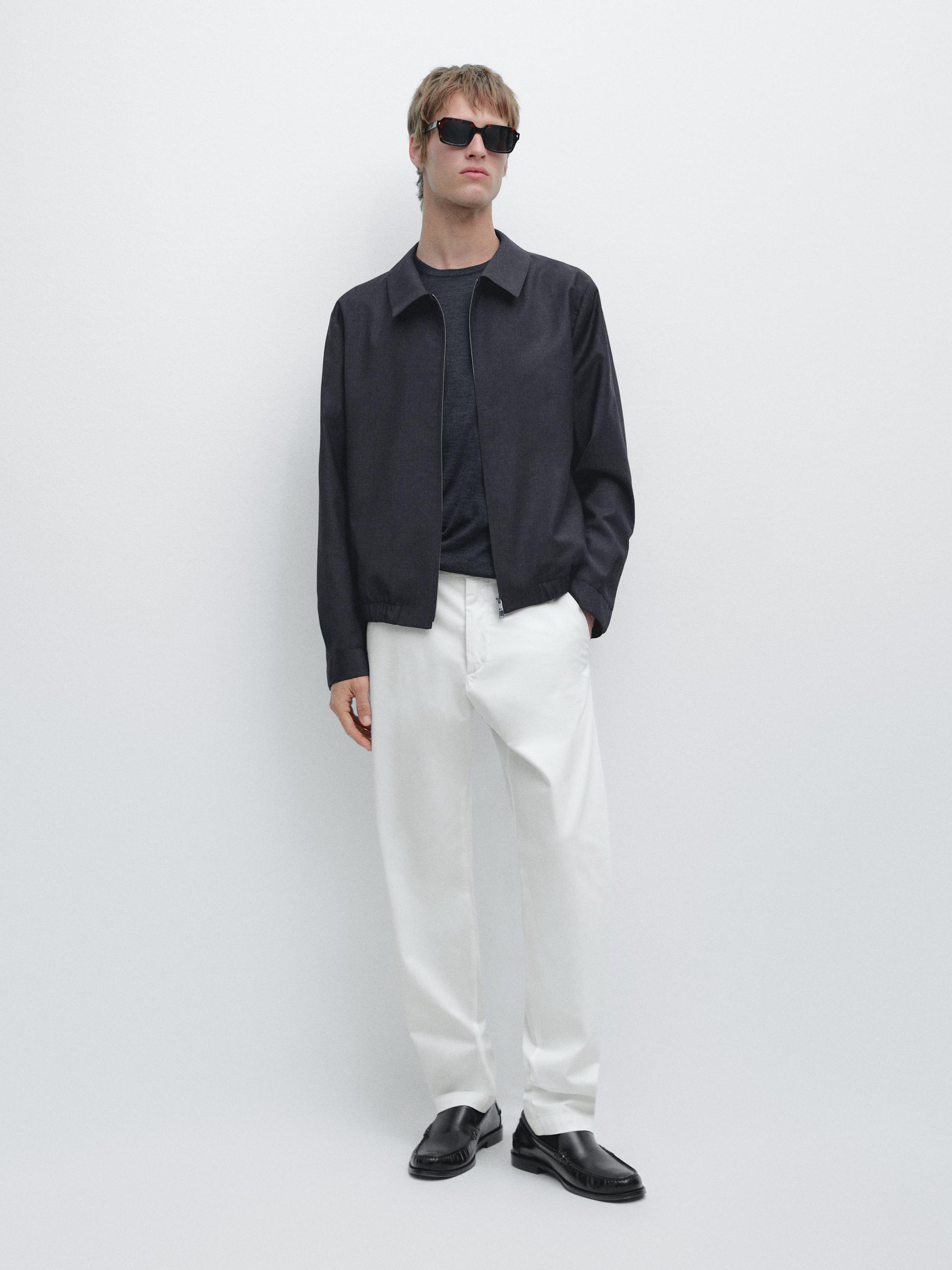Slim-Fit-Hose aus Baumwollmischgewebe