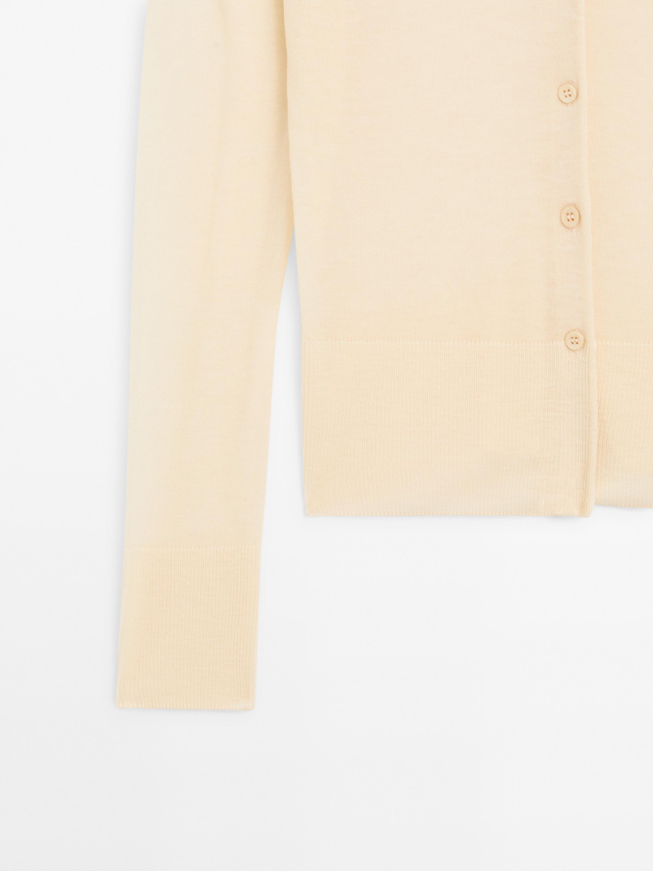 Lightweight 100% wool cardigan - STUDIO