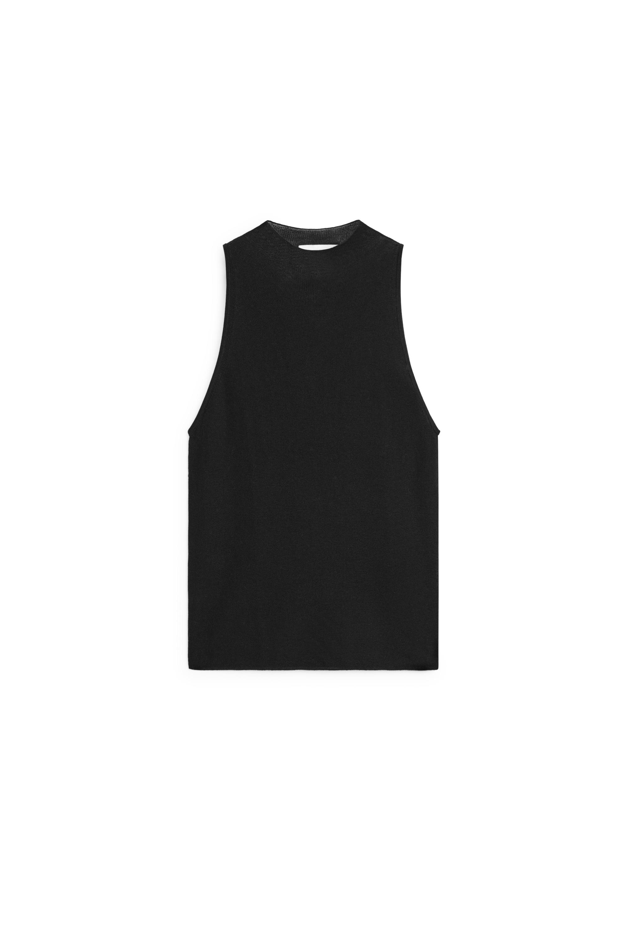Semi-sheer halter top - LIMITED EDITION — BLACK