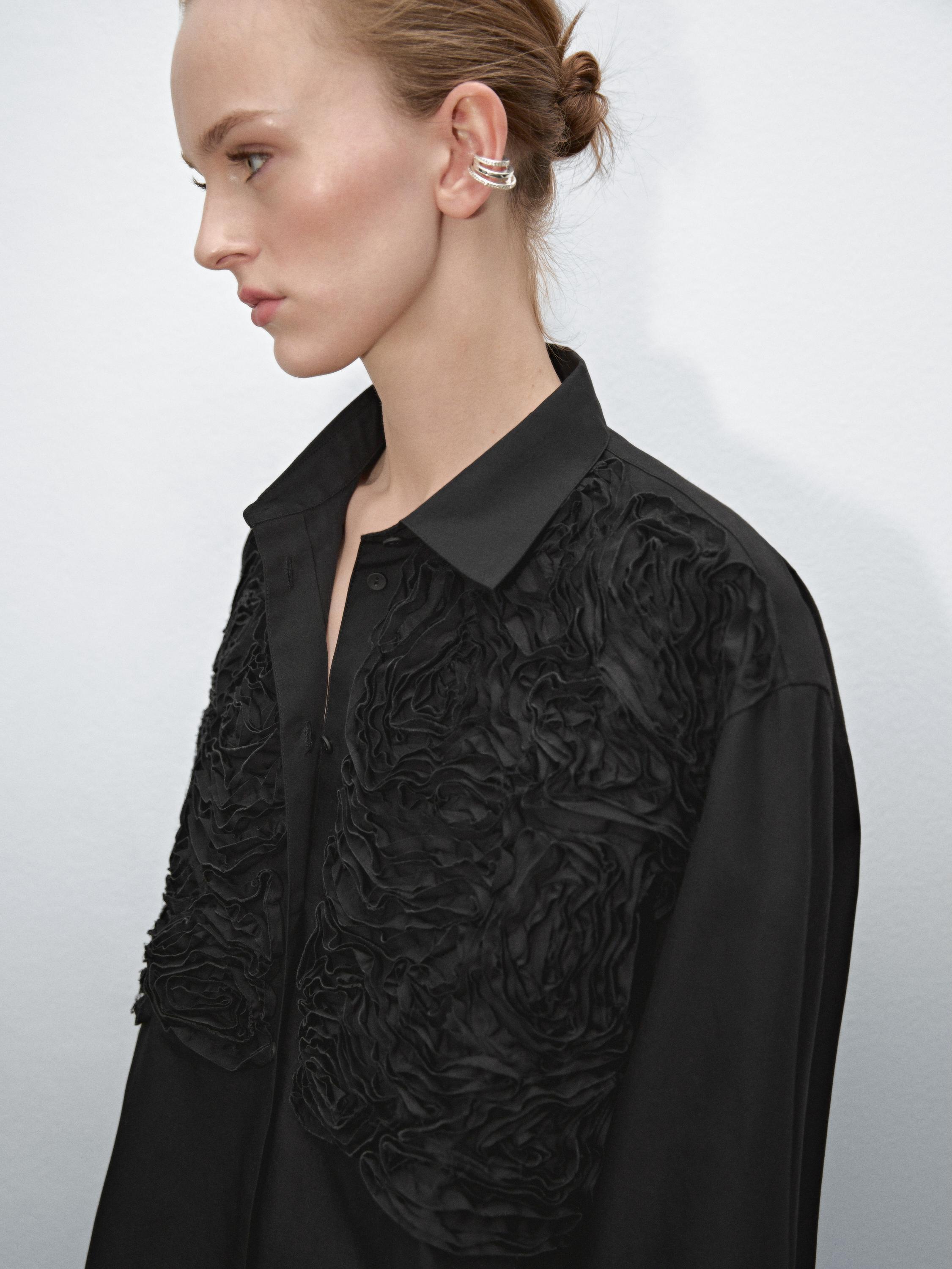 Chemise avec broderie plastron