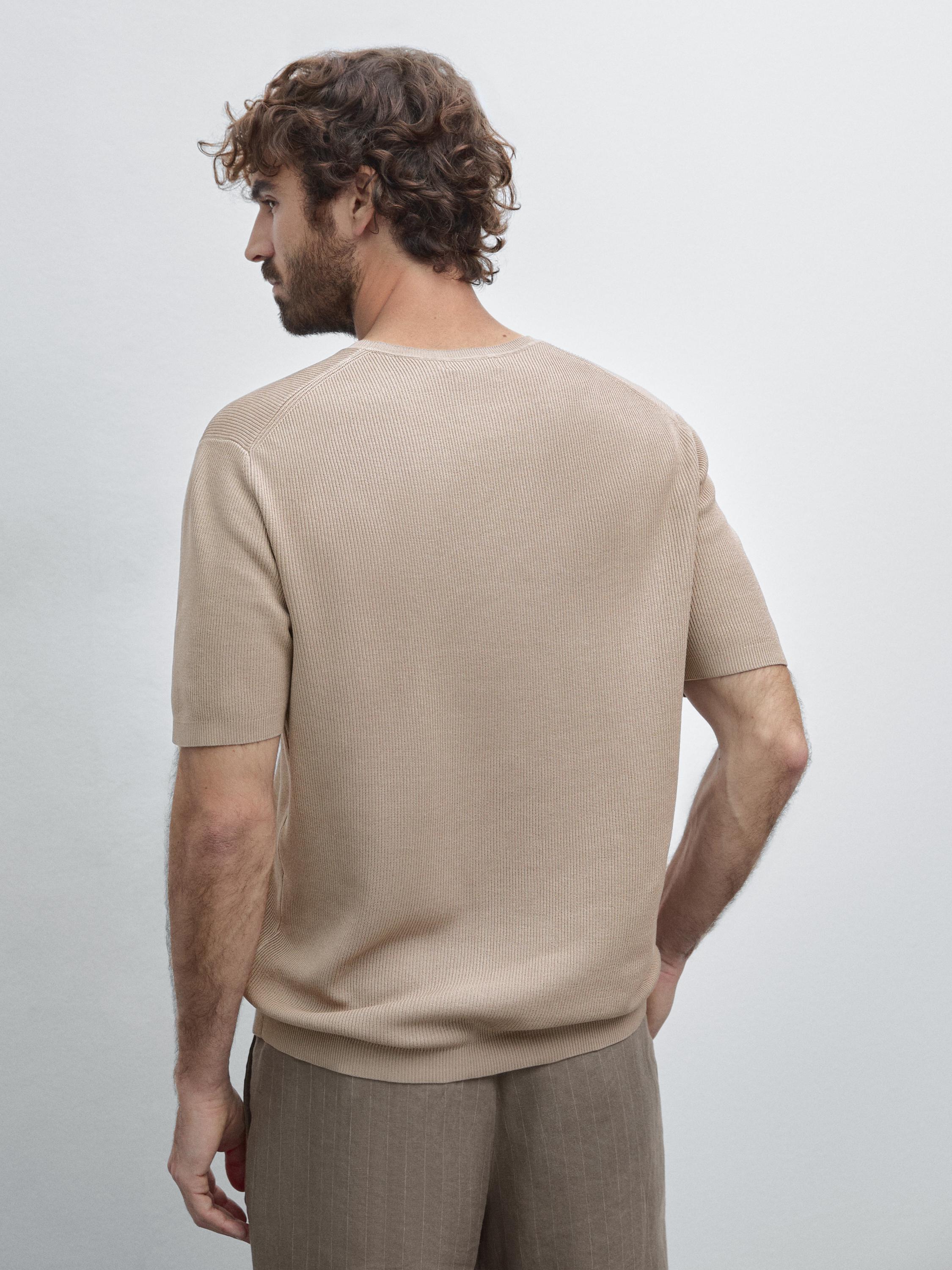 100% cotton short sleeve knit sweater