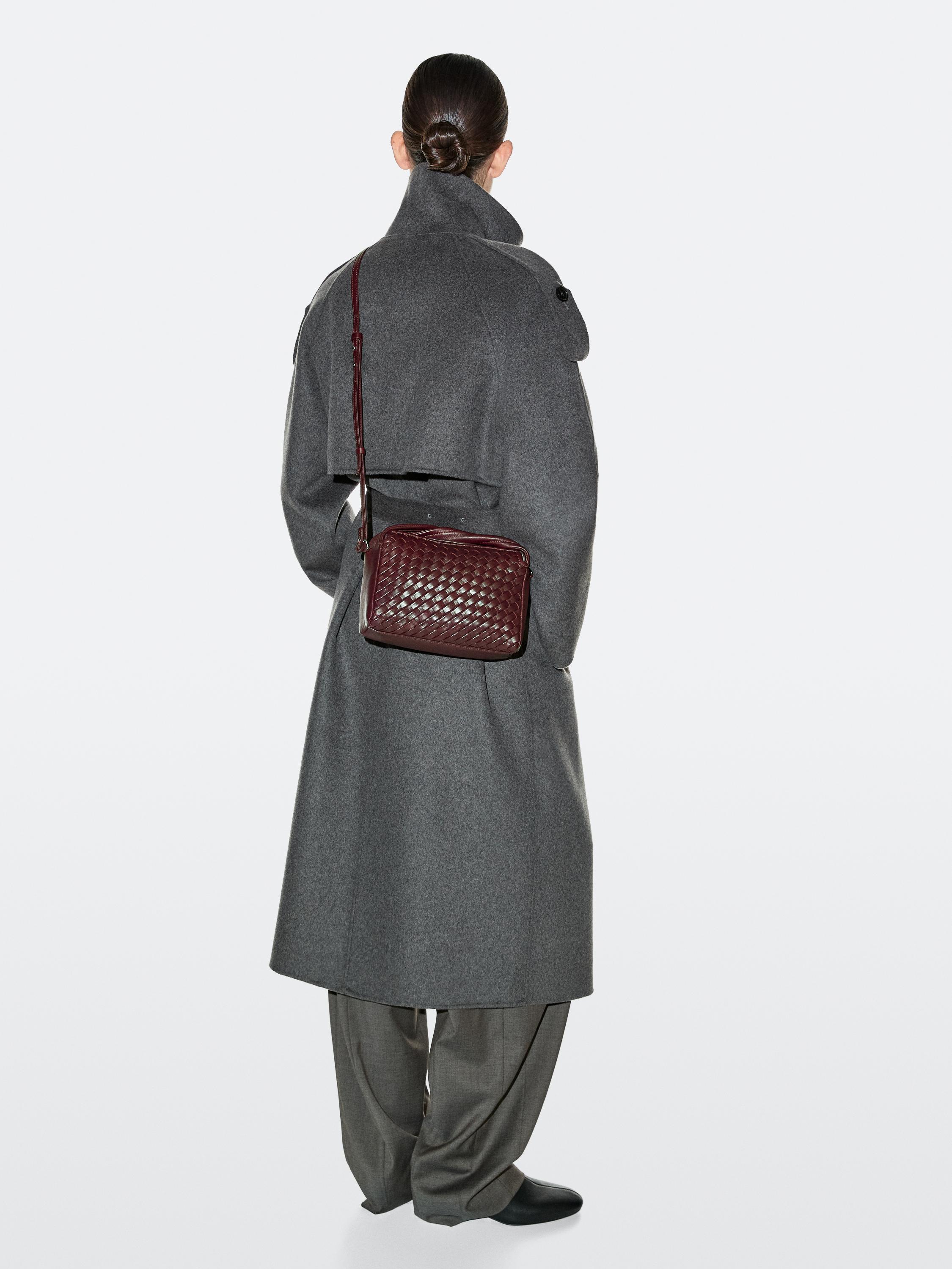 Nappa leather braided mini bag