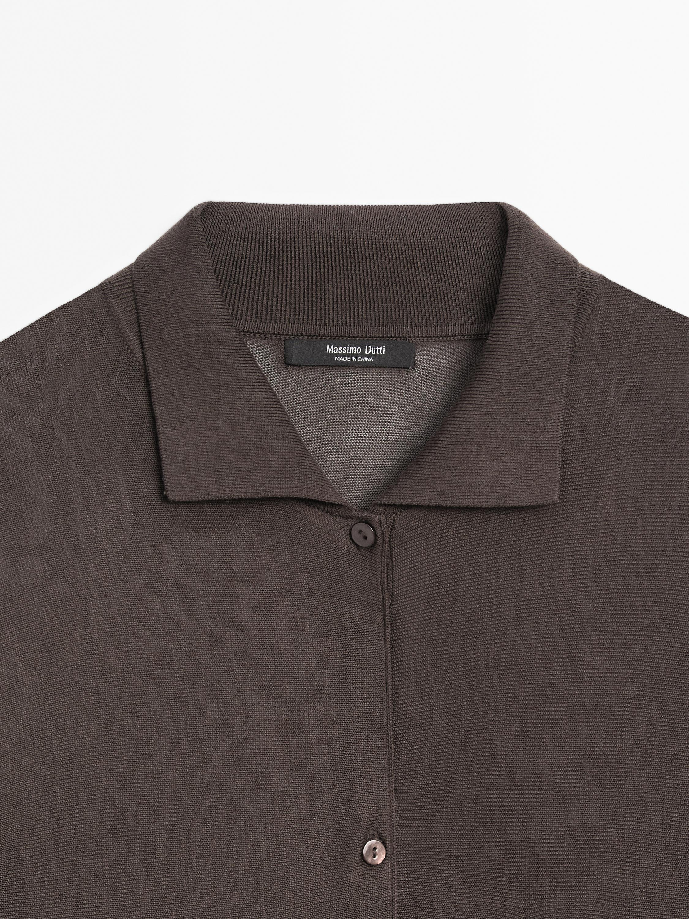Flowing cape-style polo shirt