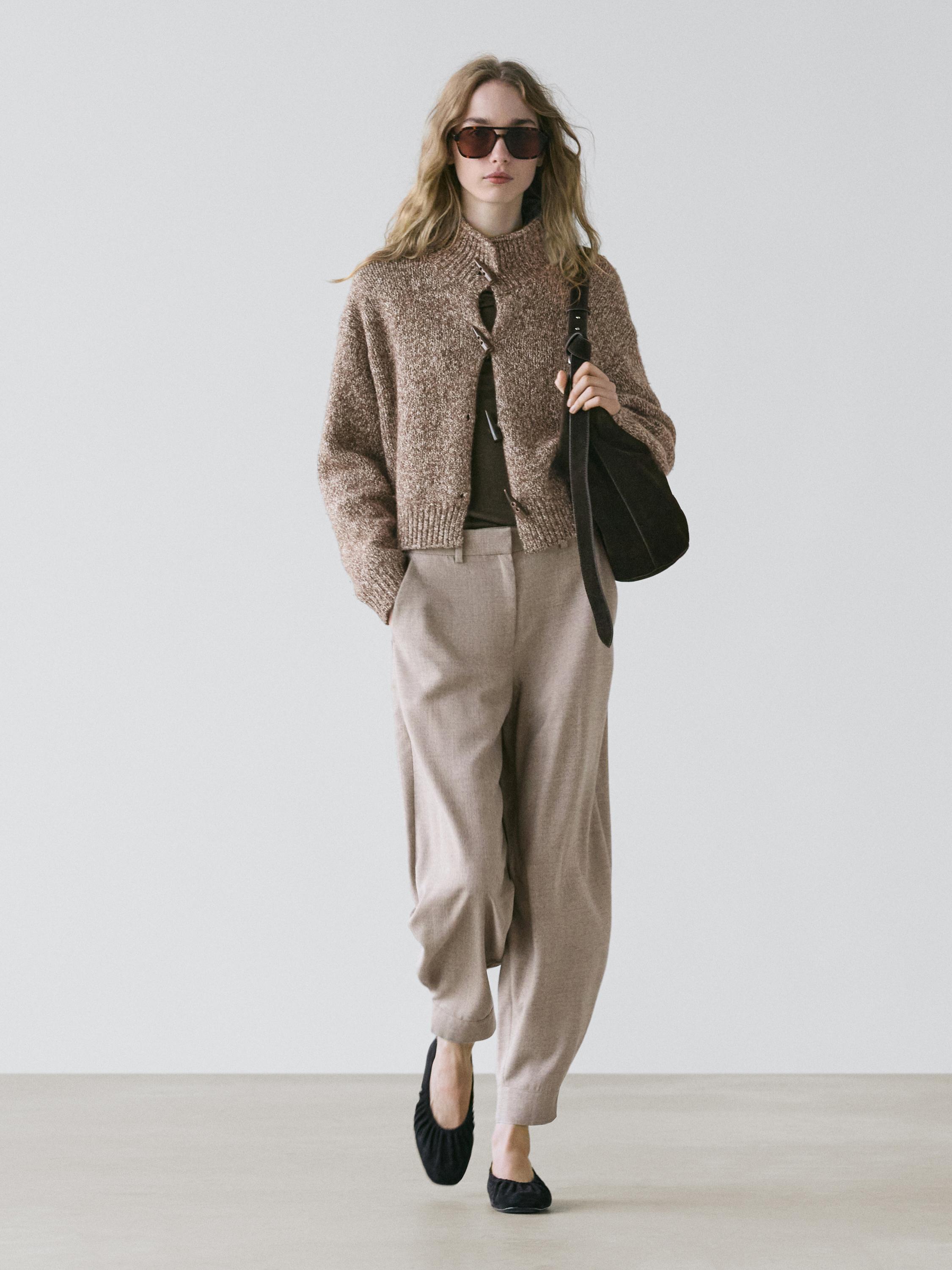 Sarouel trousers with buckle detail
