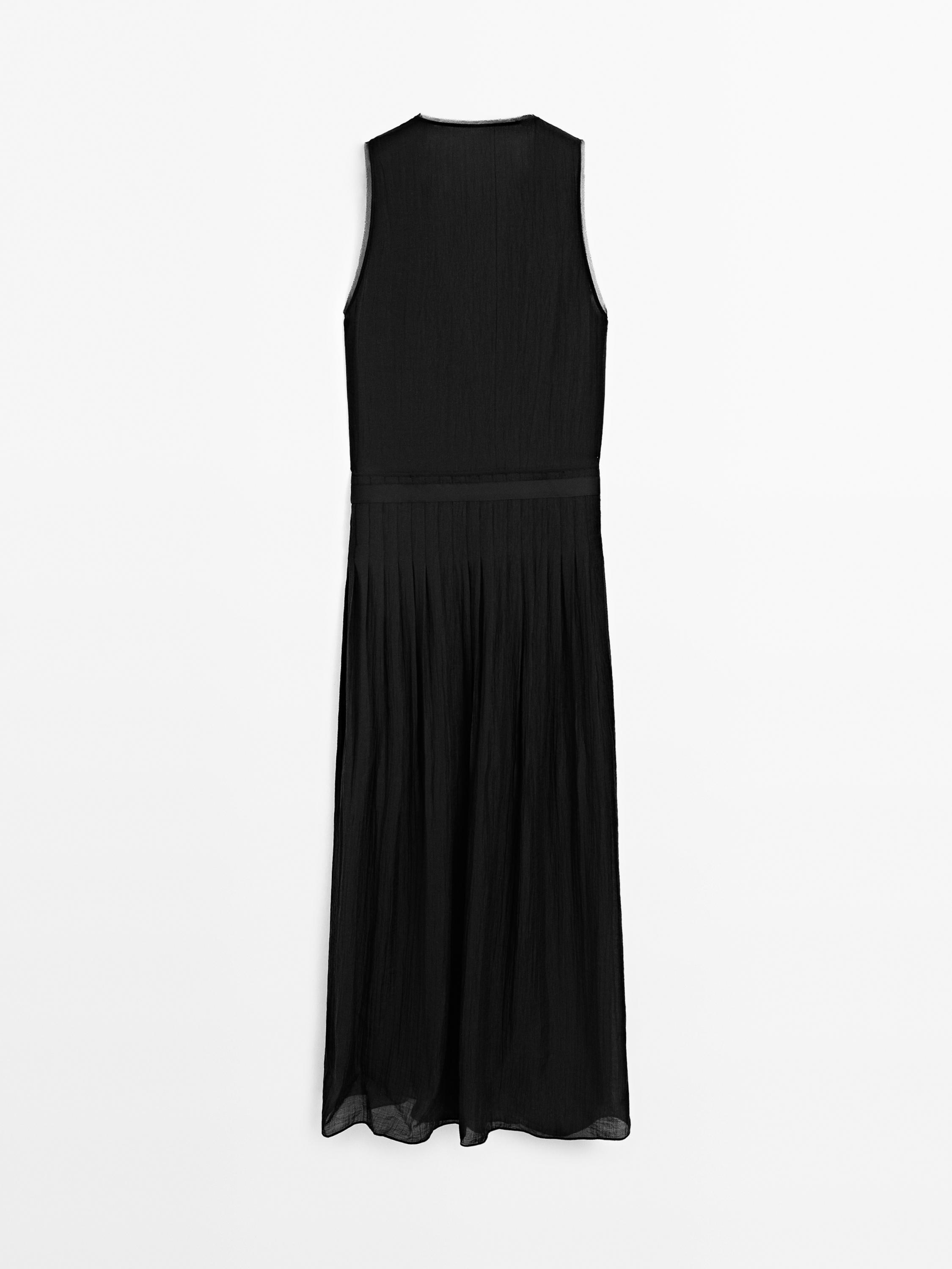 Vestido midi plisado