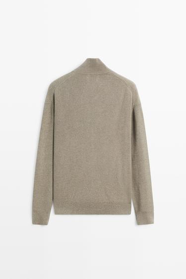 100% cotton ribbed knit cardigan — MARINE GREEN 6